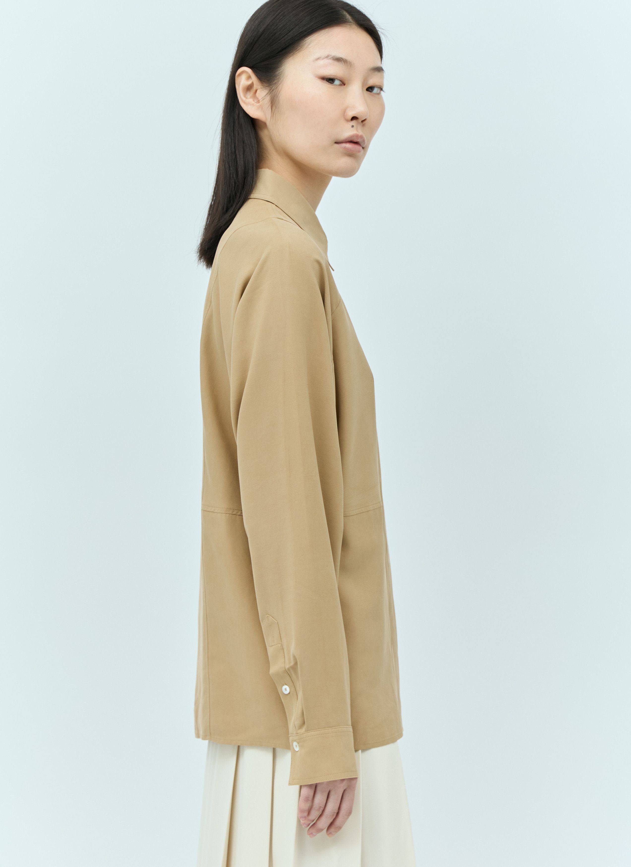 Toteme Panelled Silk Shirt Size XS / US 0-2 / IT 36-38 - 3 Thumbnail