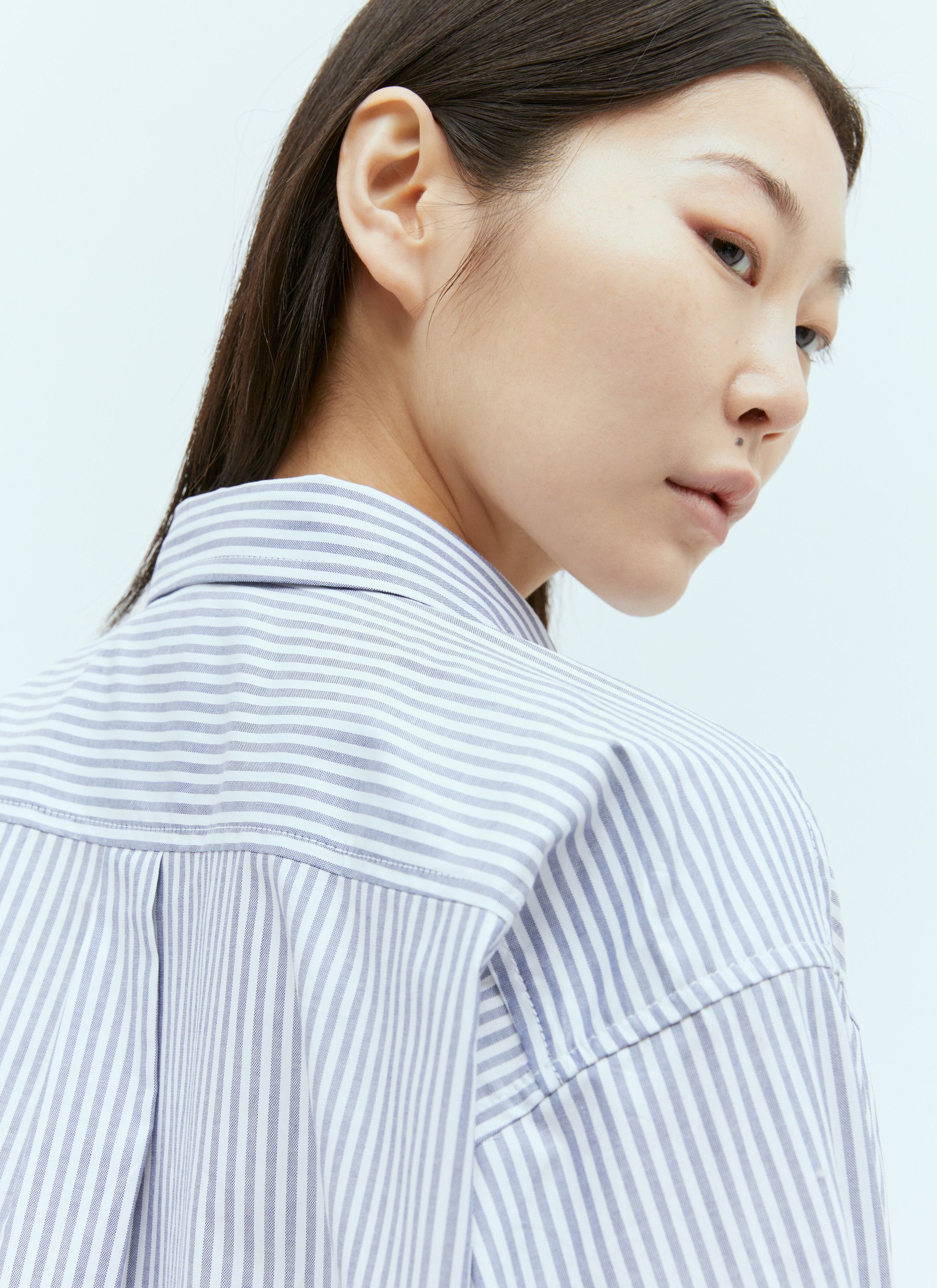 Toteme Striped Half-Placket Shirt Size XS / US 0-2 / IT 36-38 - 6 Thumbnail