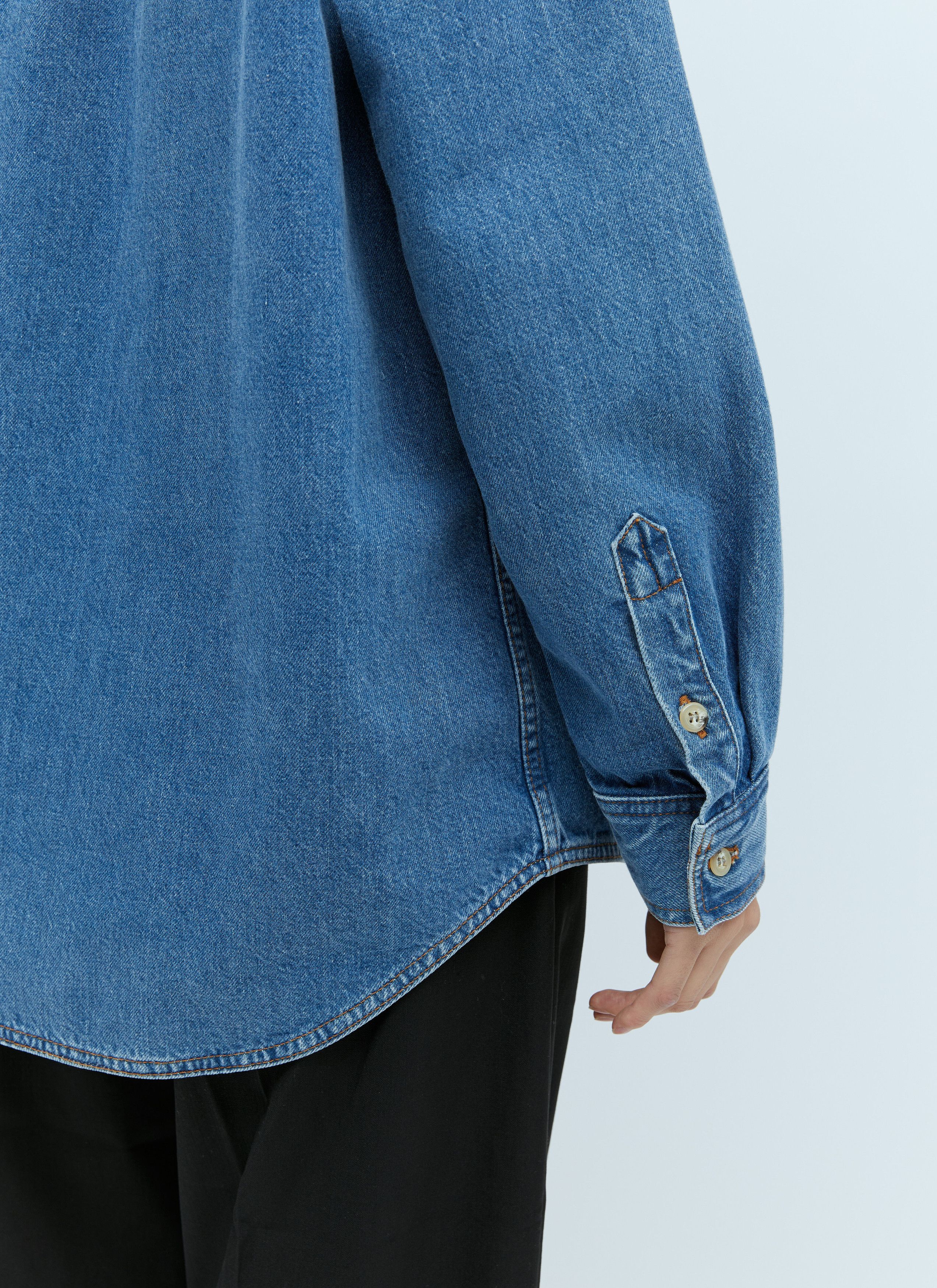 Toteme Collarless Denim Shirt Size XS / US 0-2 / IT 36-38 - 4 Thumbnail