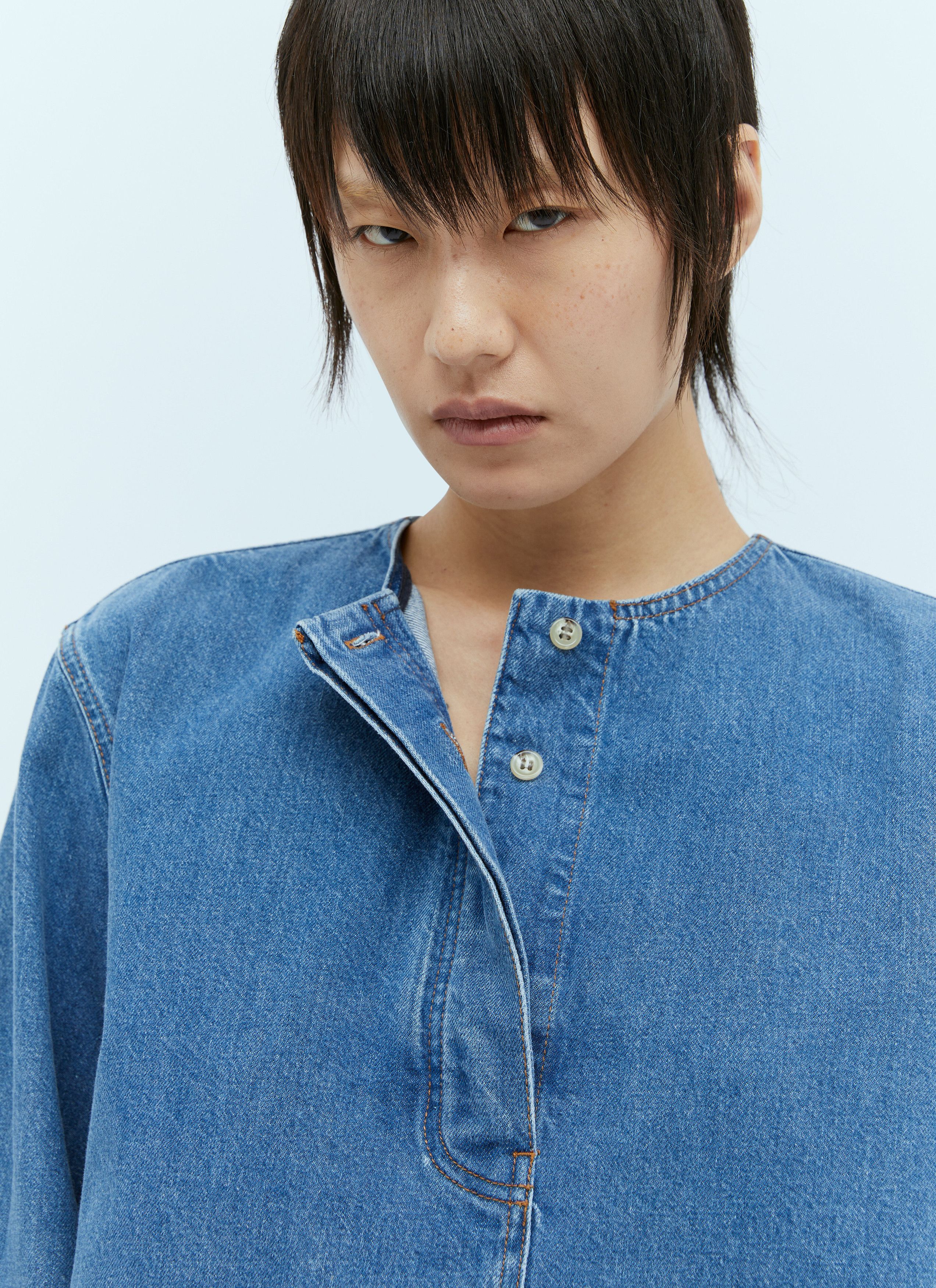 Toteme Collarless Denim Shirt Size XS / US 0-2 / IT 36-38 - 5 Thumbnail