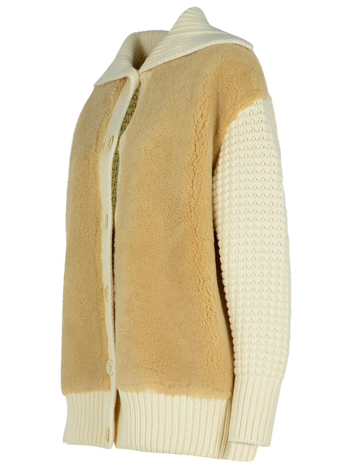 Fabiana Filippi FABIANA FILIPPI Cream Shearling Jacket Size M / US 6-8 / IT 42-44 - 2 Thumbnail