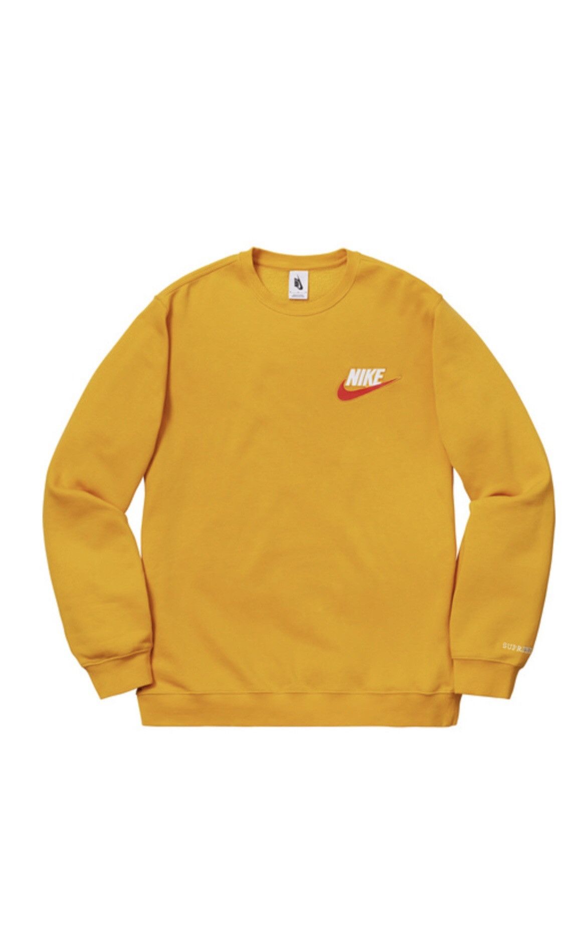 supreme x nike yellow crew neck