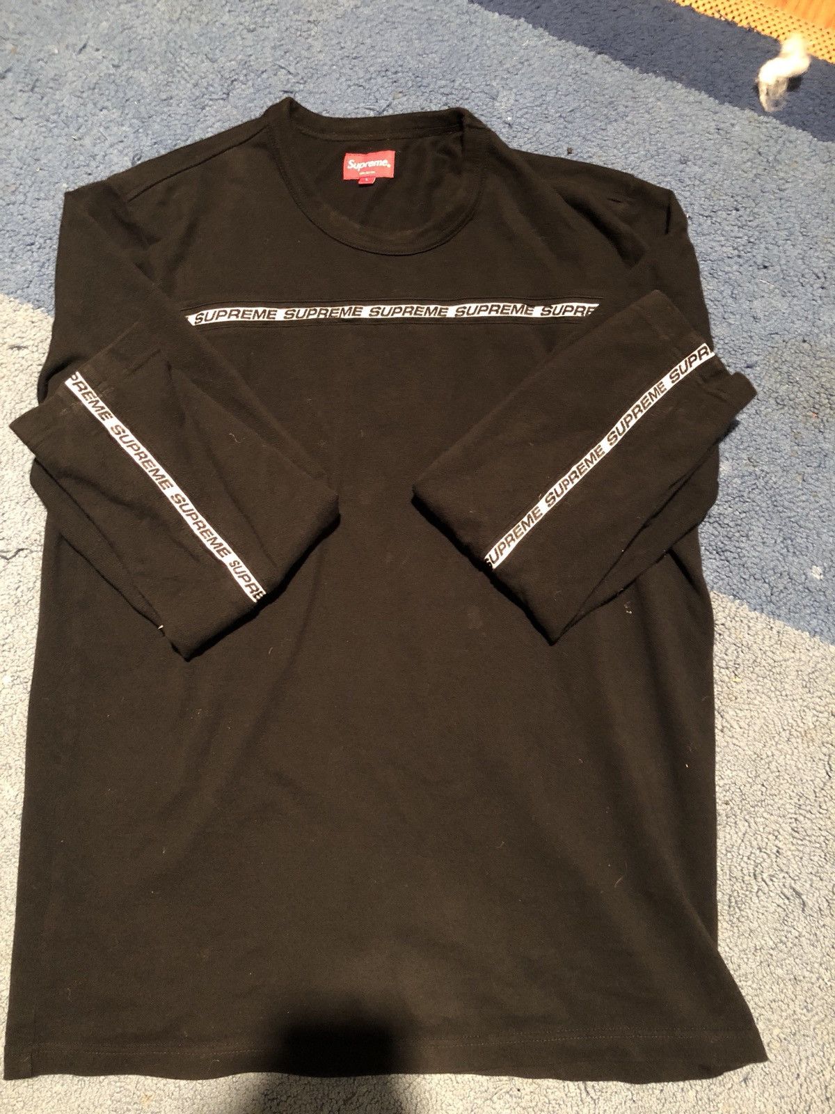 Supreme Tape Stripe L/S Pique Top Supreme | Shirts | Supreme