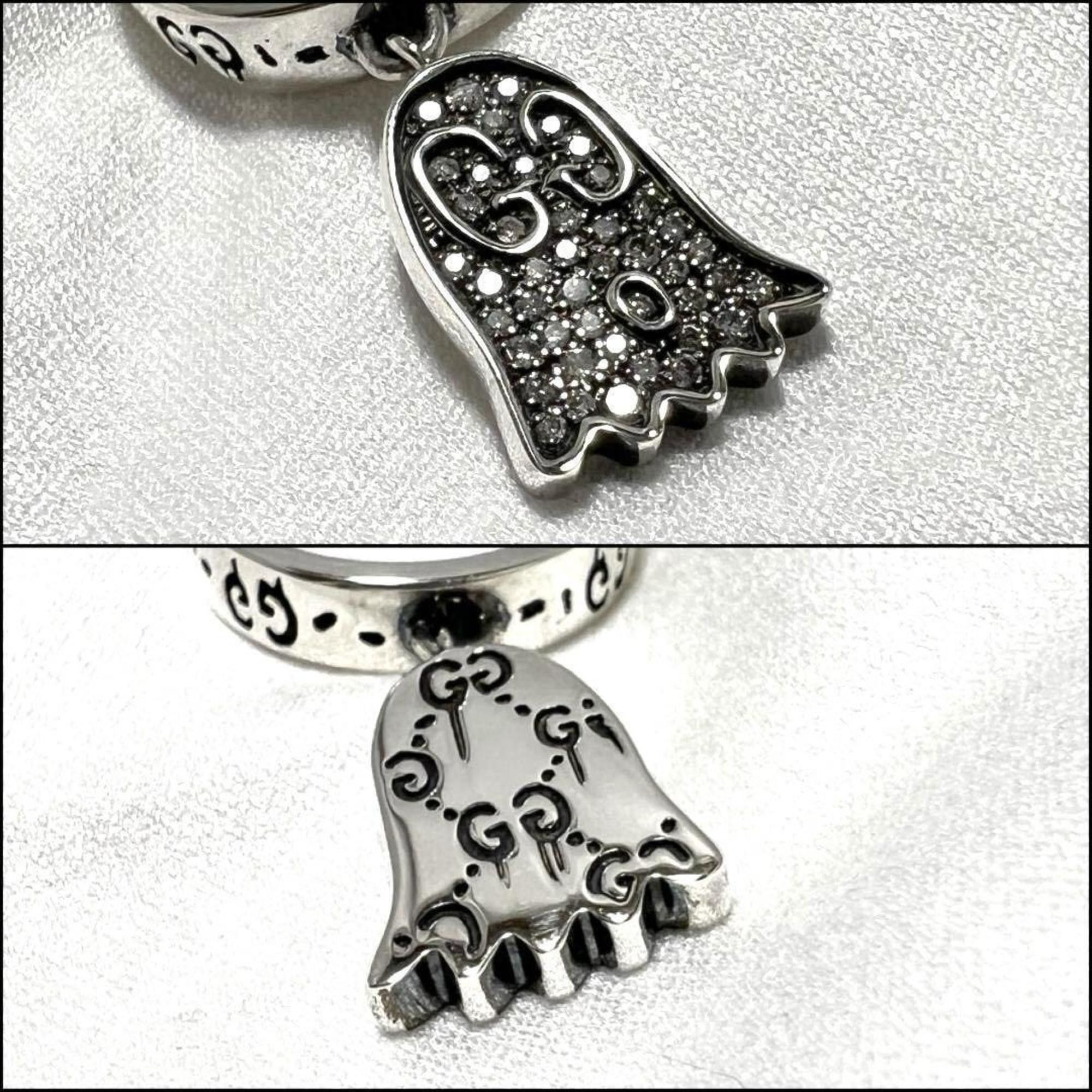 Gucci GUCCI Women's Ghost Pave Diamond Ring in Silver 925 Size ONE SIZE - 6 Thumbnail