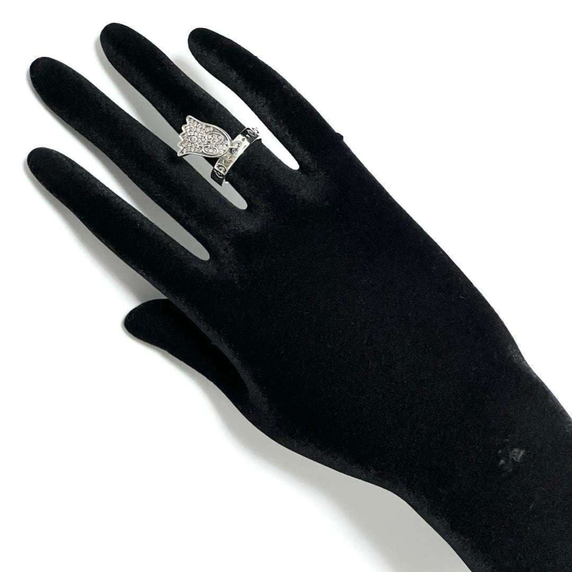 Gucci GUCCI Women's Ghost Pave Diamond Ring in Silver 925 Size ONE SIZE - 9 Thumbnail