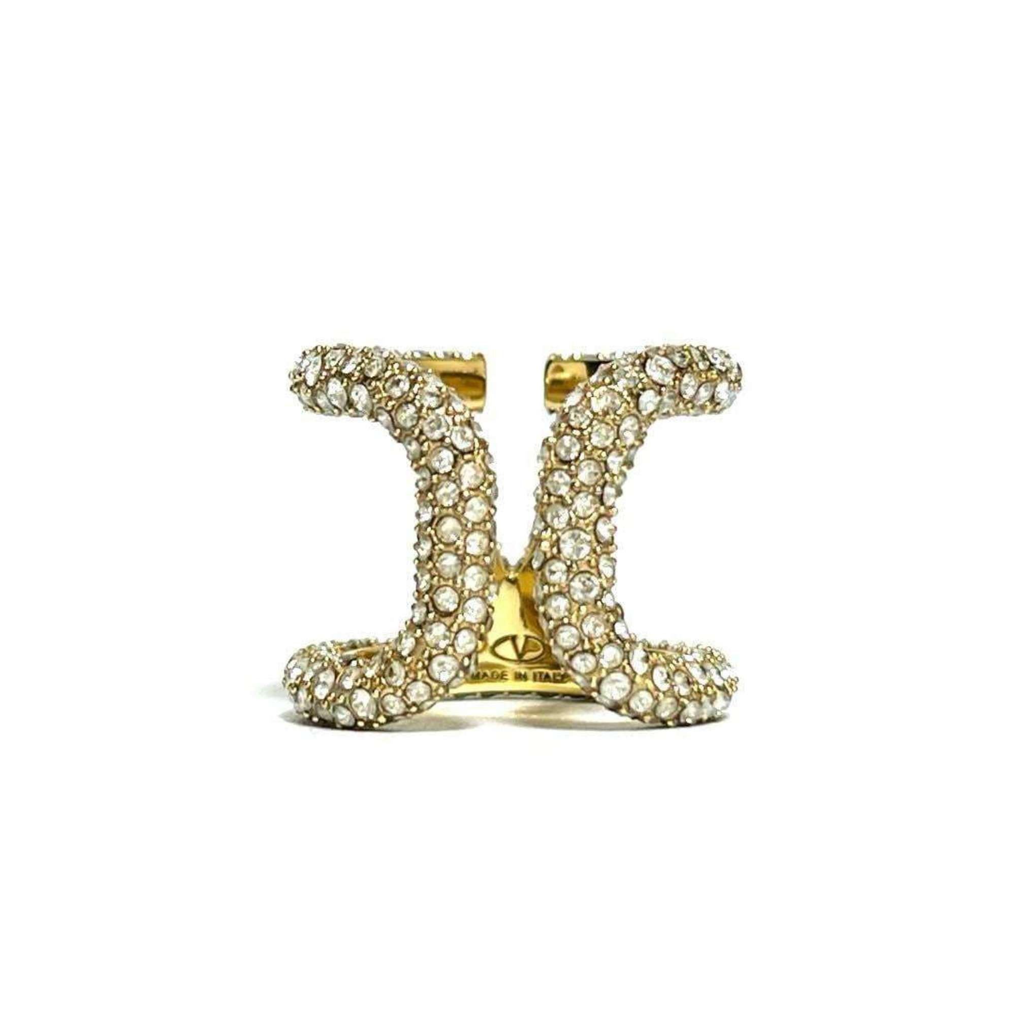 Valentino Valentino GARAVANI Women's V Logo Signature Ring Size ONE SIZE - 4 Thumbnail