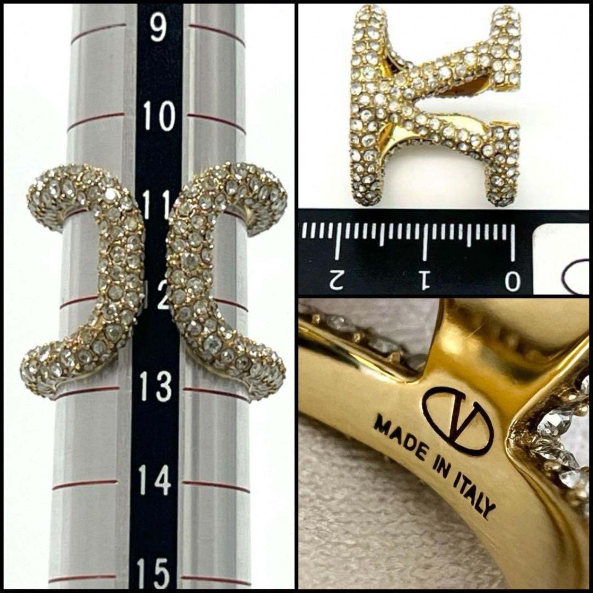 Valentino Valentino GARAVANI Women's V Logo Signature Ring Size ONE SIZE - 9 Thumbnail