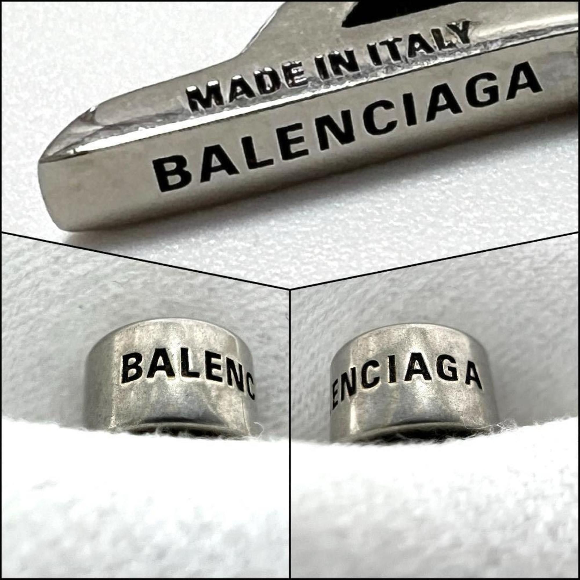 Balenciaga Balenciaga Men's and Women's Typo Metal Earrings Size ONE SIZE - 6 Thumbnail