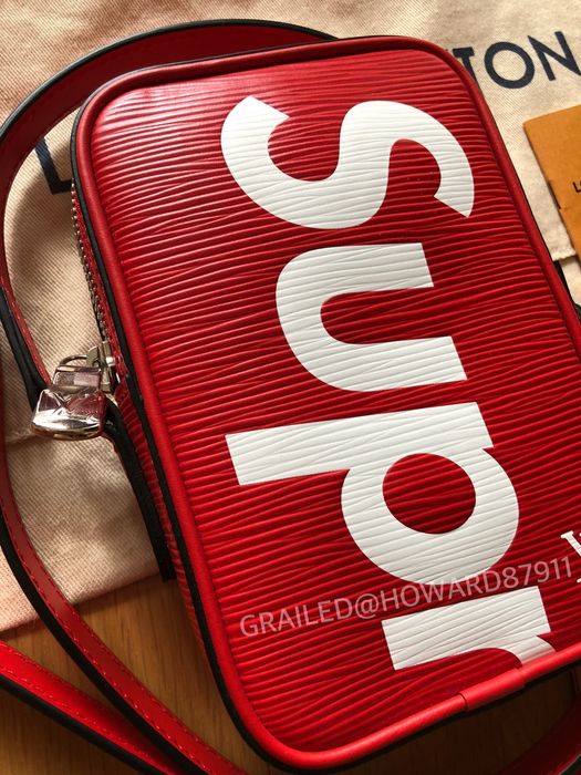 Supreme lv shoulder on sale bag