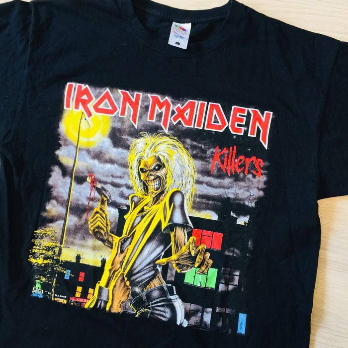 Fruit Of The Loom IRON MAIDEN T Shirt Black Tour L Size Fit M S