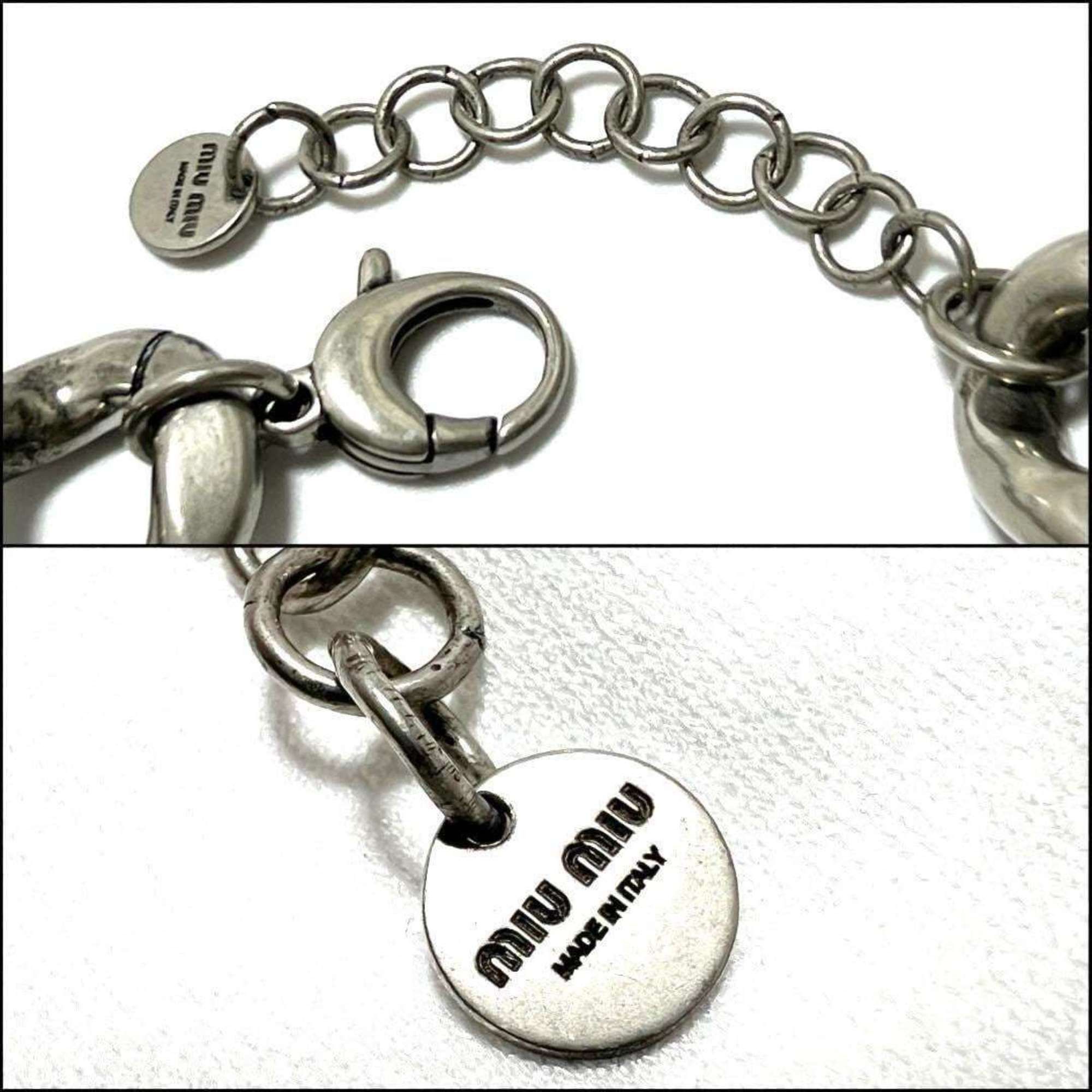 Miu Miu Miu Miu Miu Women's Crystal ID Bracelet with Pave Charm Size ONE SIZE - 8 Thumbnail