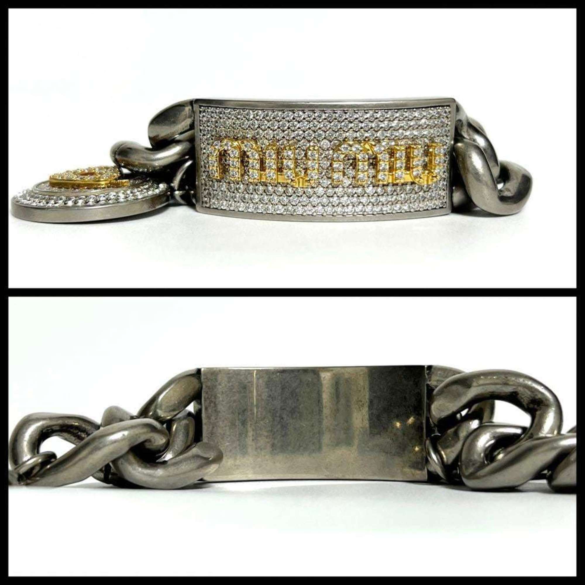 Miu Miu Miu Miu Miu Women's Crystal ID Bracelet with Pave Charm Size ONE SIZE - 2 Thumbnail