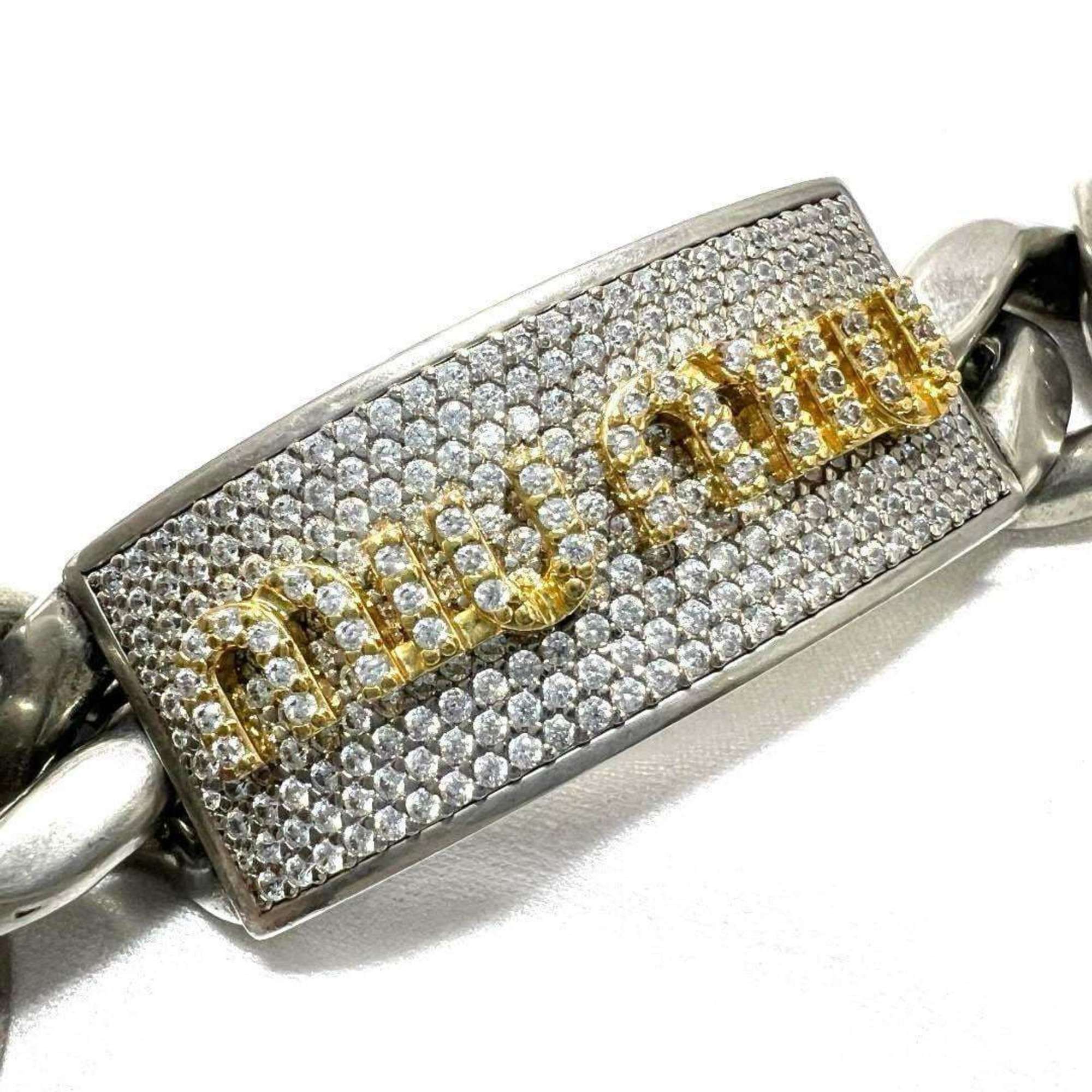 Miu Miu Miu Miu Miu Women's Crystal ID Bracelet with Pave Charm Size ONE SIZE - 4 Thumbnail