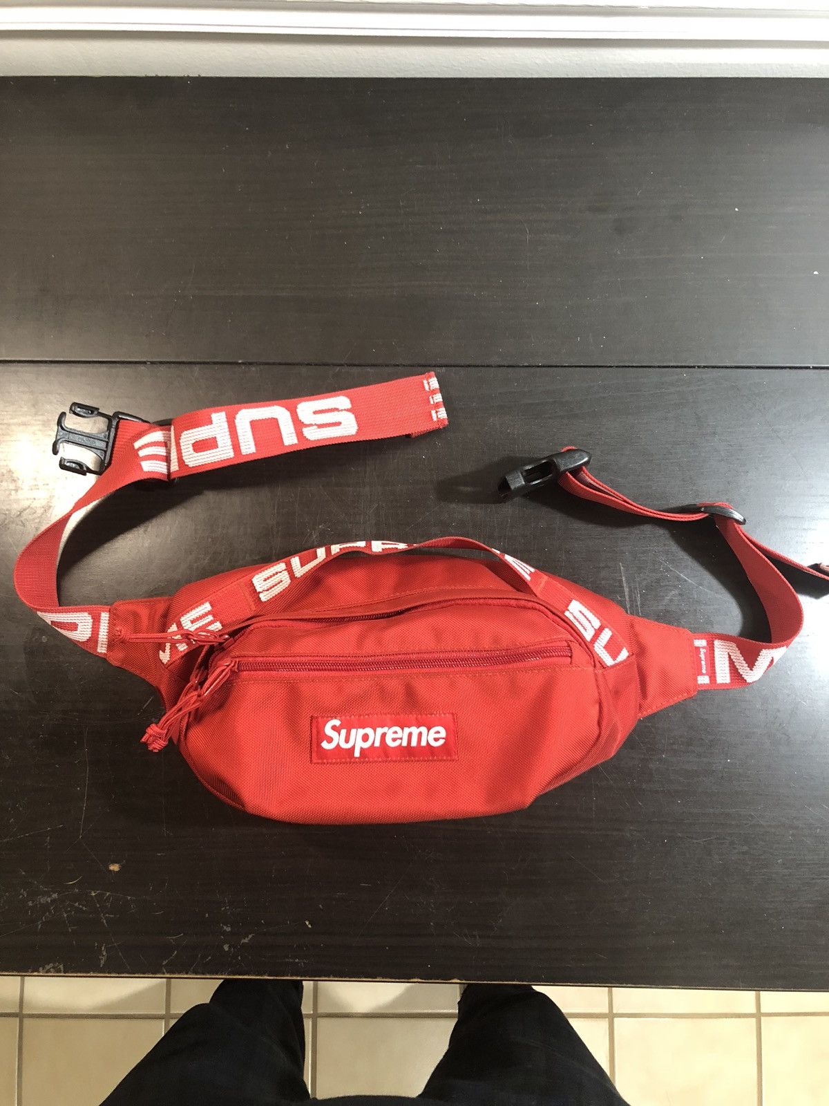 Supreme Red Waist Bag SS18 Fanny Pack Free shipping 2017