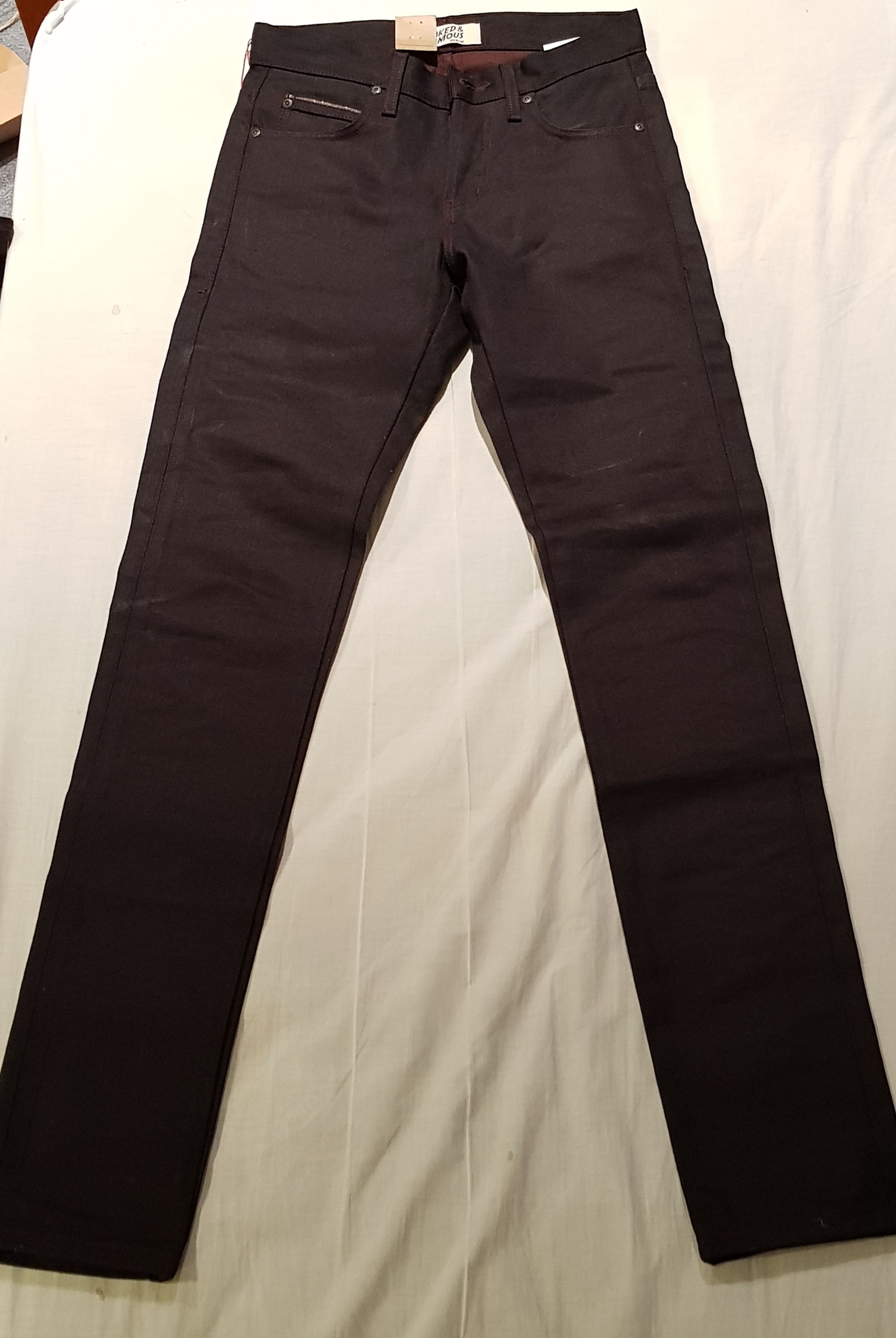 Super Skinny Guy - Wine Dyed Weft Selvedge
