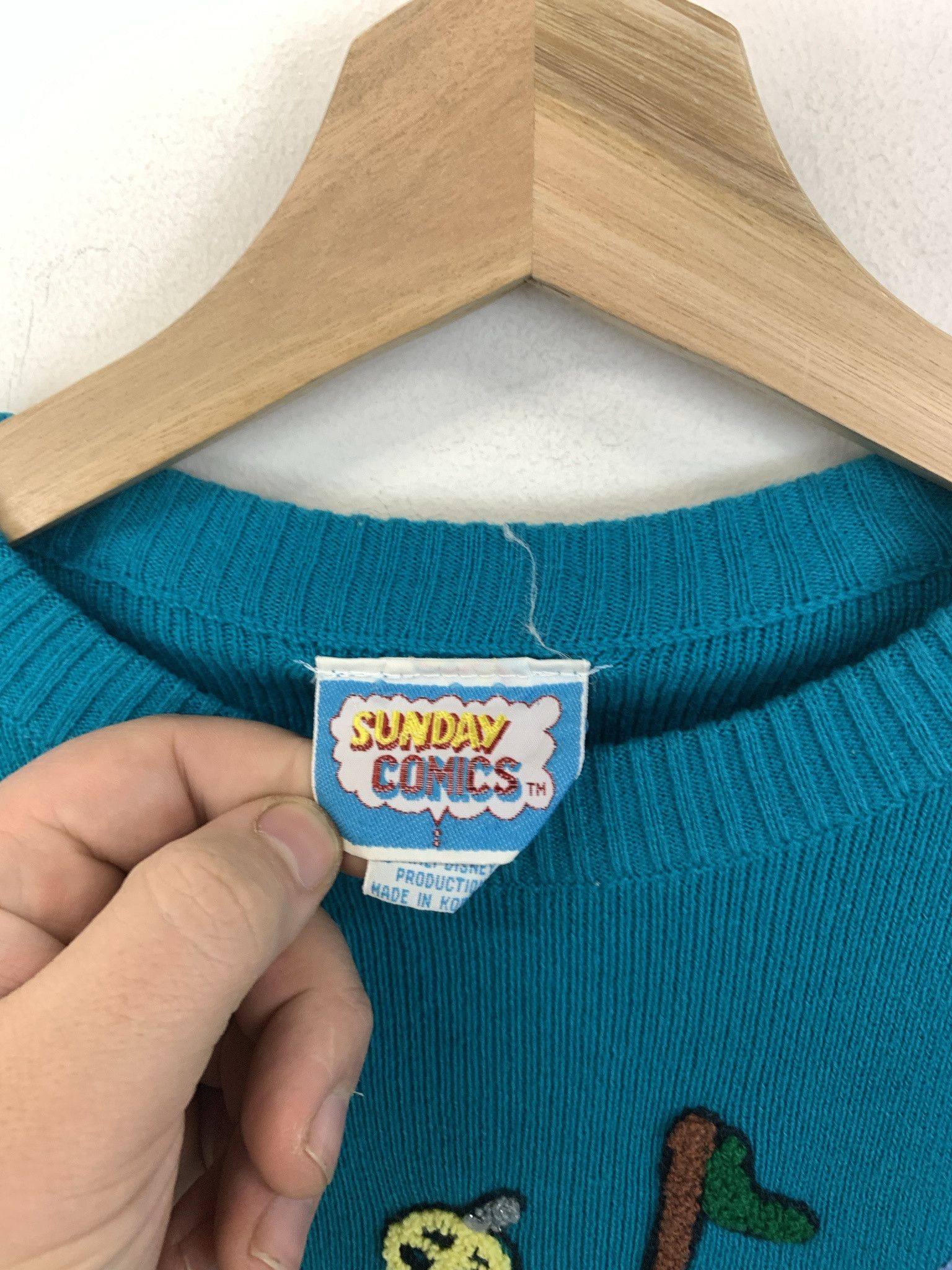 Vintage Vintage 1990s Disney Mickey Mouse Skiing Knit Sweater 3D Knit Sweater Style j437 Size S (L) Size US S / EU 44-46 / 1 - 2 Thumbnail