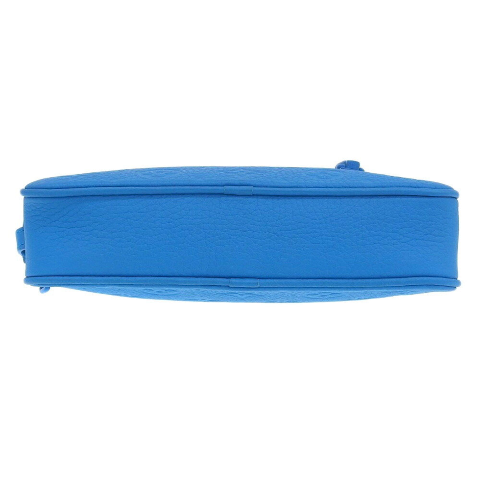 Louis Vuitton LOUIS VUITTON Monogram Pochette Volga M53557 Pouch Taurillon Leather Blue Clutch Bag Size ONE SIZE - 4 Thumbnail