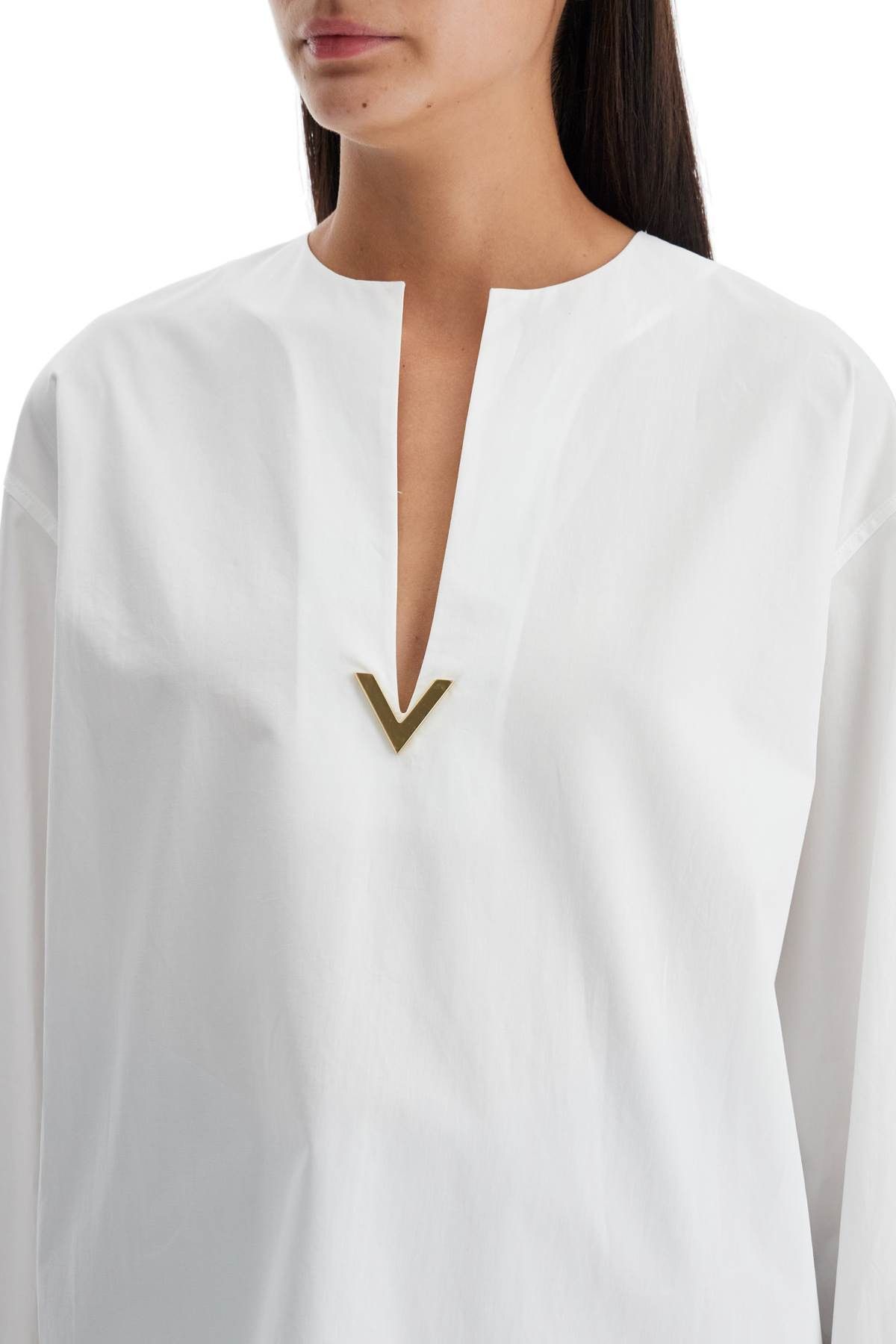 Valentino VALENTINO GARAVANI Boxy Poplin Blouse In Size XS / US 0-2 / IT 36-38 - 4 Thumbnail