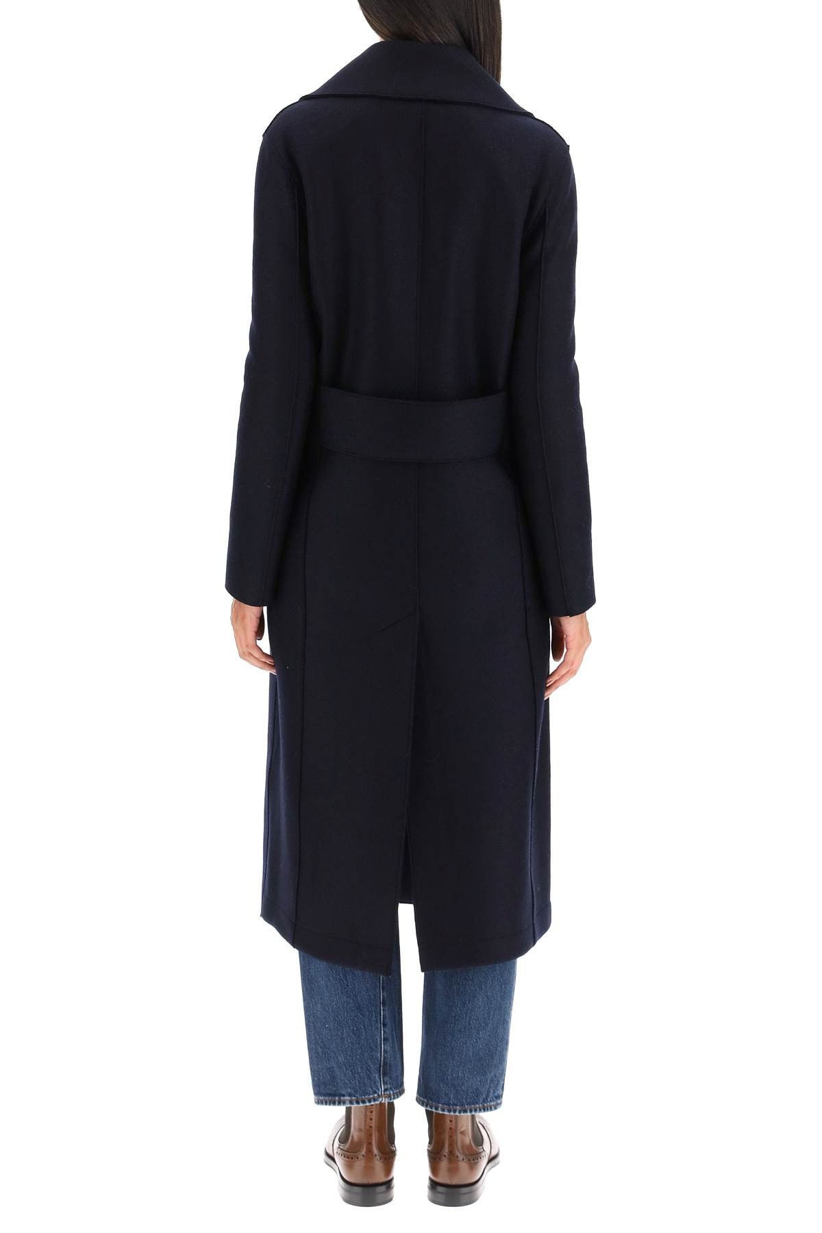 Harris Wharf London HARRIS WHARF LONDON Double-Breasted Coat In Pressed Wool Size XS / US 0-2 / IT 36-38 - 3 Thumbnail
