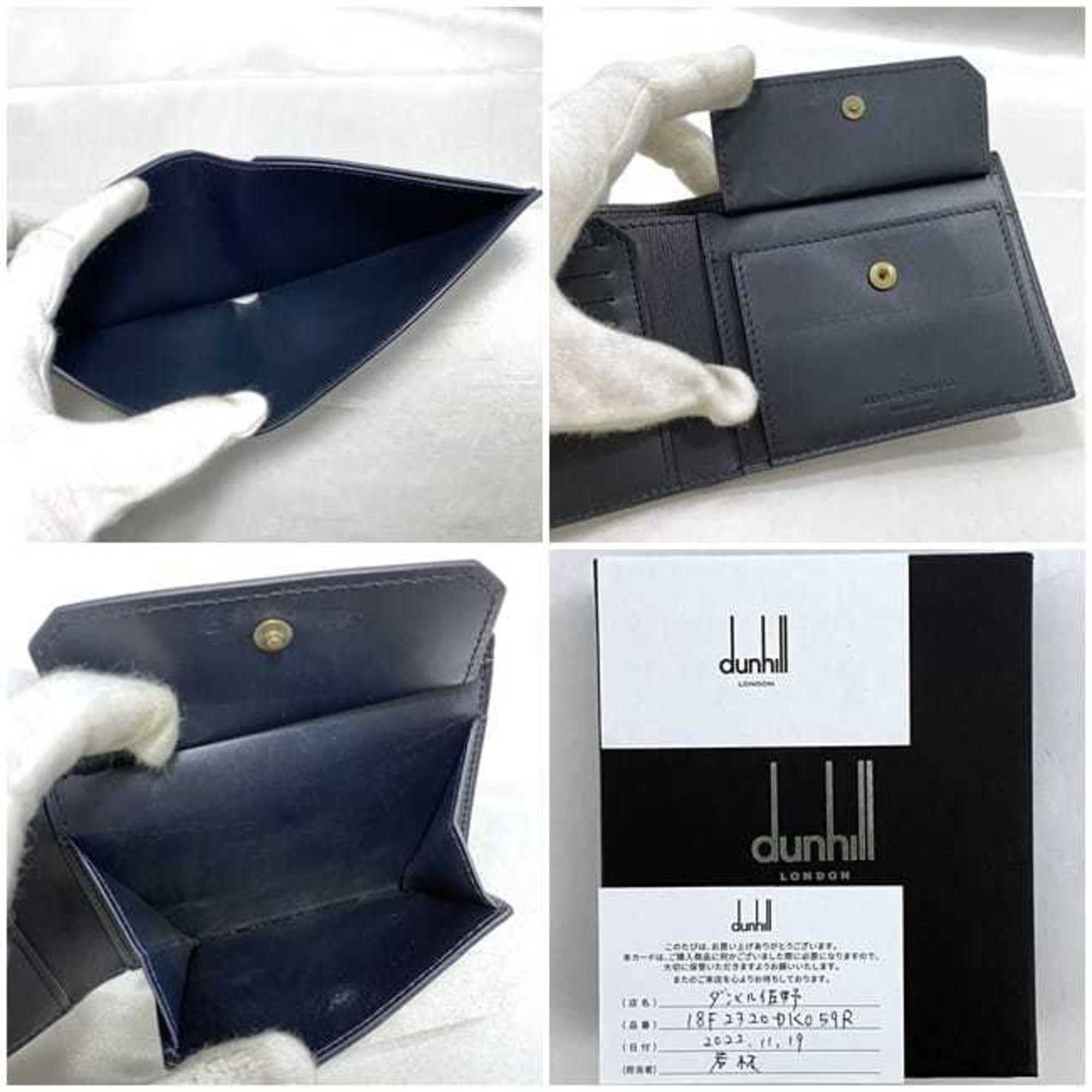 Alfred Dunhill Dunhill Bi-fold Wallet Navy 18F2320DK059R Leather ALFRED DUNHILL Folding Compact Men's Blue Size ONE SIZE - 11 Thumbnail