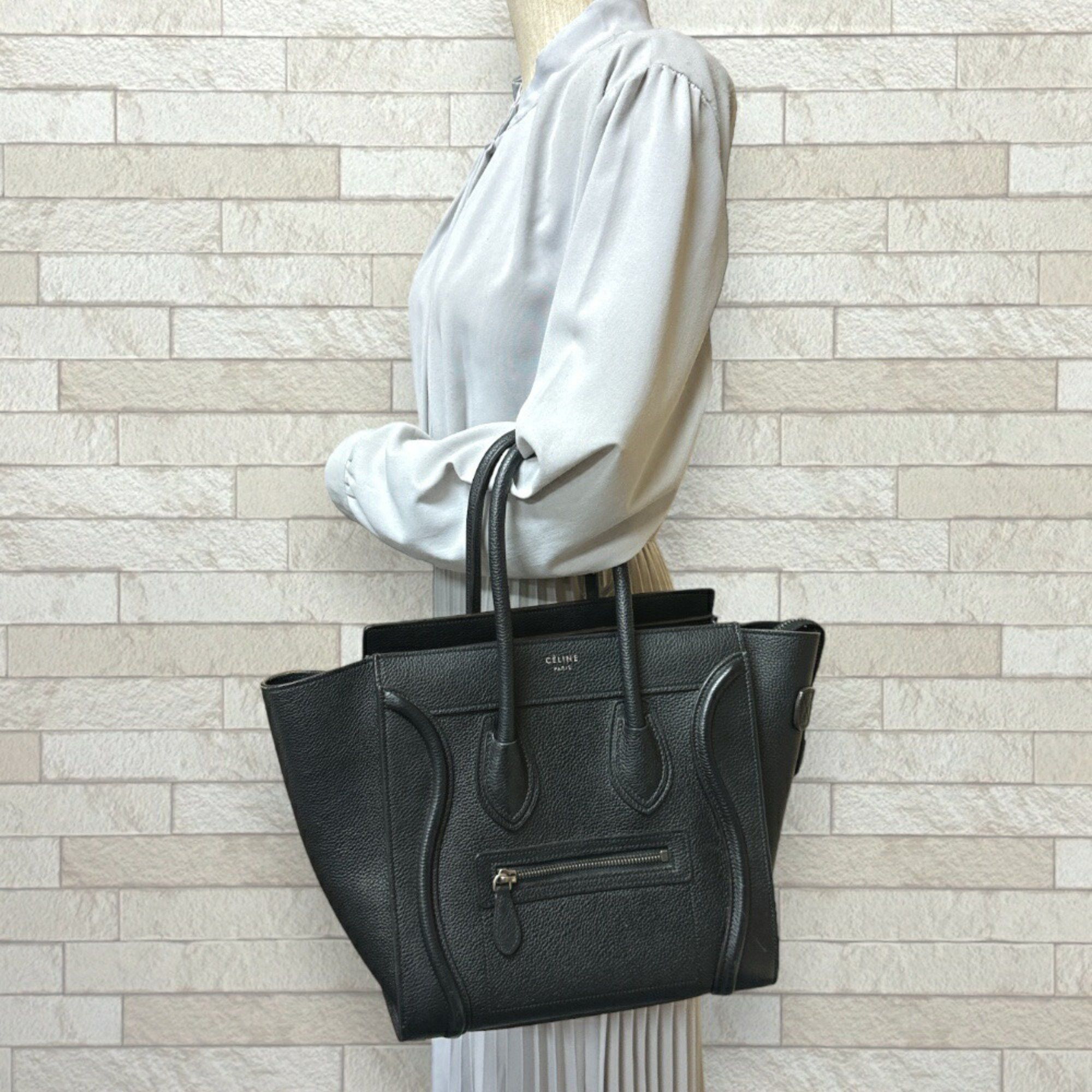 Celine Celine Micro Shopper Luggage Handbag Leather 189793DRU.38NO Black Women s CELINE Grailed
