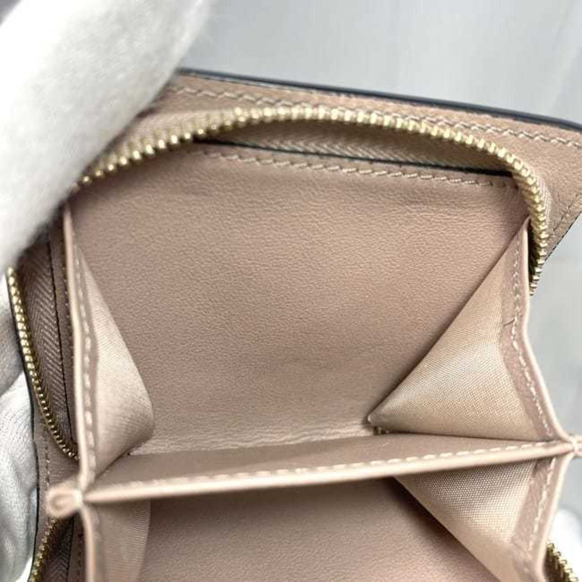 Valentino Valentino Garavani Bi-fold Wallet ec-20994 Beige Pink RW2P0R22BOL Leather Studded Compact Women's Size ONE SIZE - 10 Thumbnail