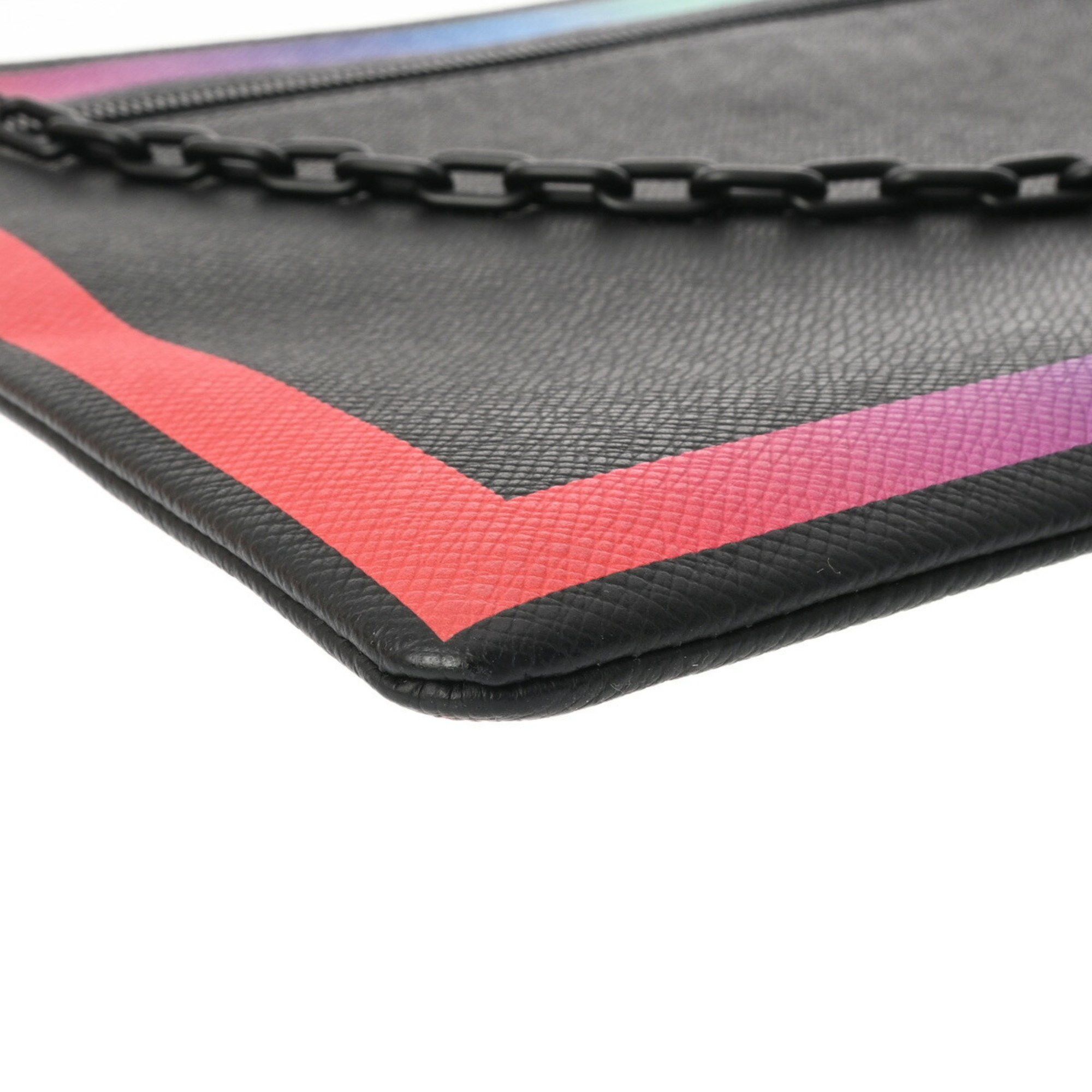 Louis Vuitton LOUIS VUITTON Taiga Pochette Black/Rainbow M30347 Men's Clutch Bag Size ONE SIZE - 5 Thumbnail