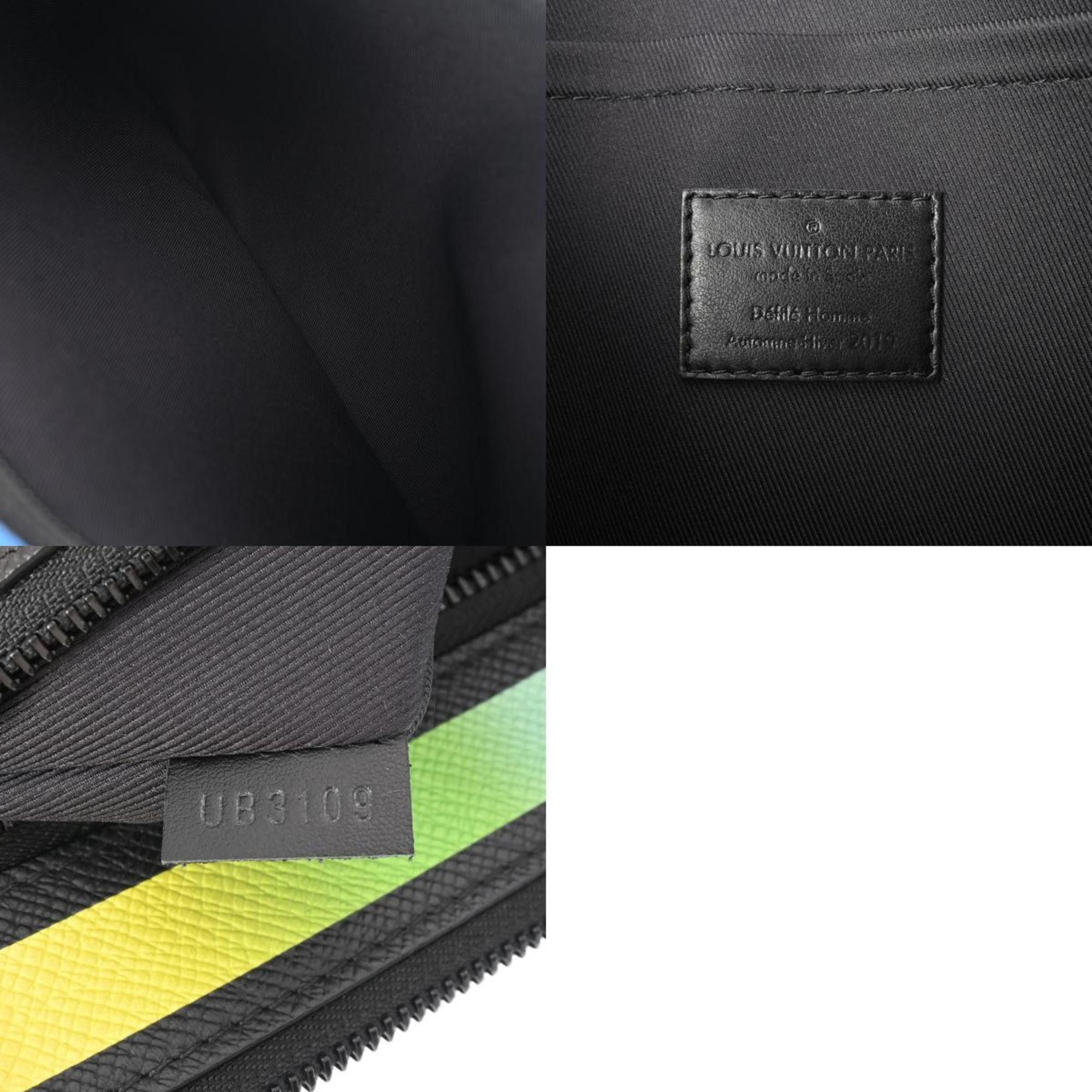 Louis Vuitton LOUIS VUITTON Taiga Pochette Black/Rainbow M30347 Men's Clutch Bag Size ONE SIZE - 13 Thumbnail