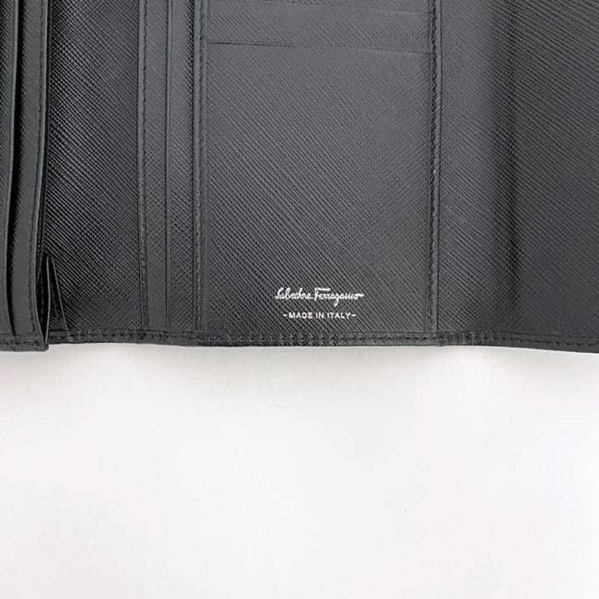 Salvatore Ferragamo Salvatore Ferragamo Tri-fold Long Wallet ec-21012 Black Vara Ribbon Grain Leather IY-22/A366 Clear Women's Size ONE SIZE - 8 Thumbnail