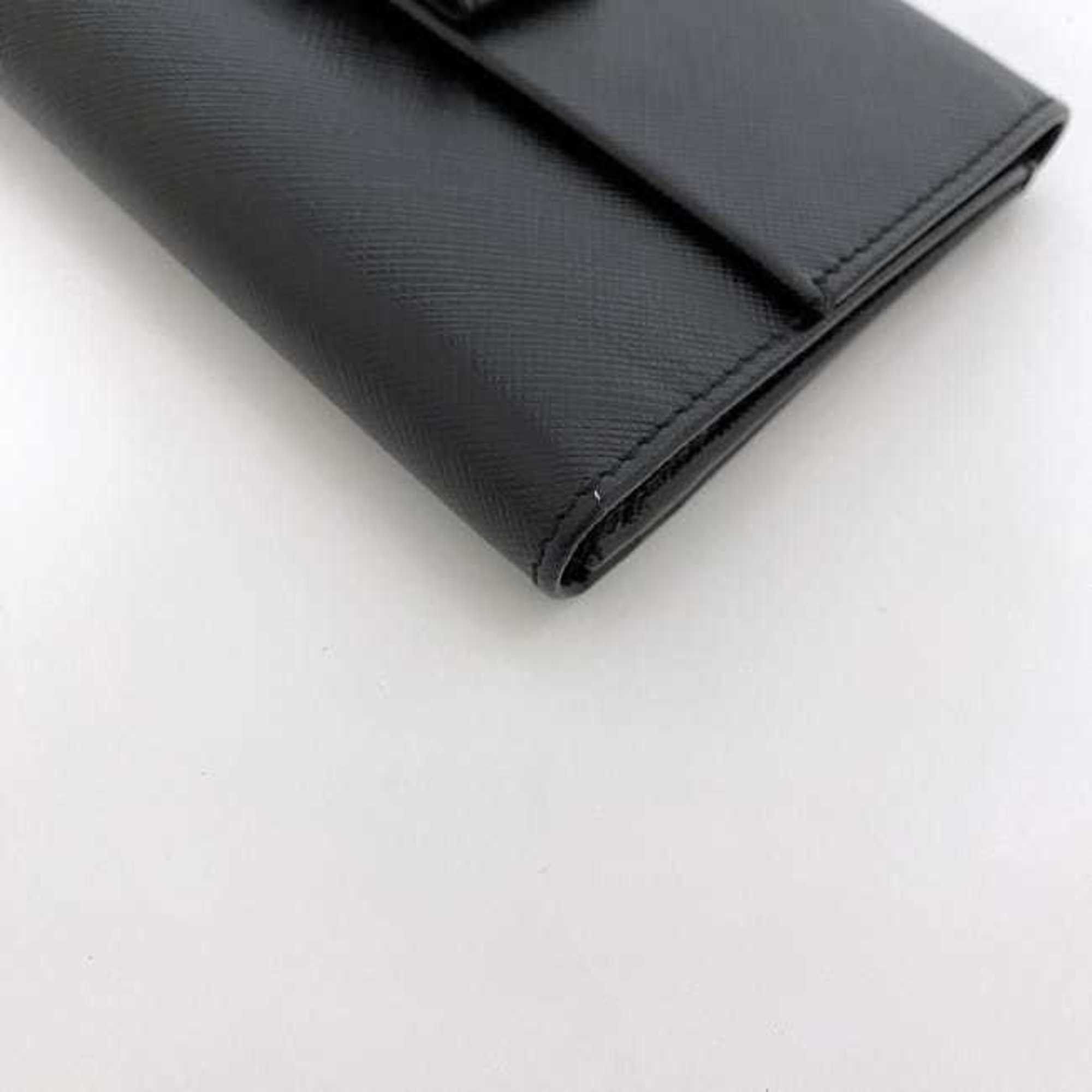 Salvatore Ferragamo Salvatore Ferragamo Tri-fold Long Wallet ec-21012 Black Vara Ribbon Grain Leather IY-22/A366 Clear Women's Size ONE SIZE - 4 Thumbnail