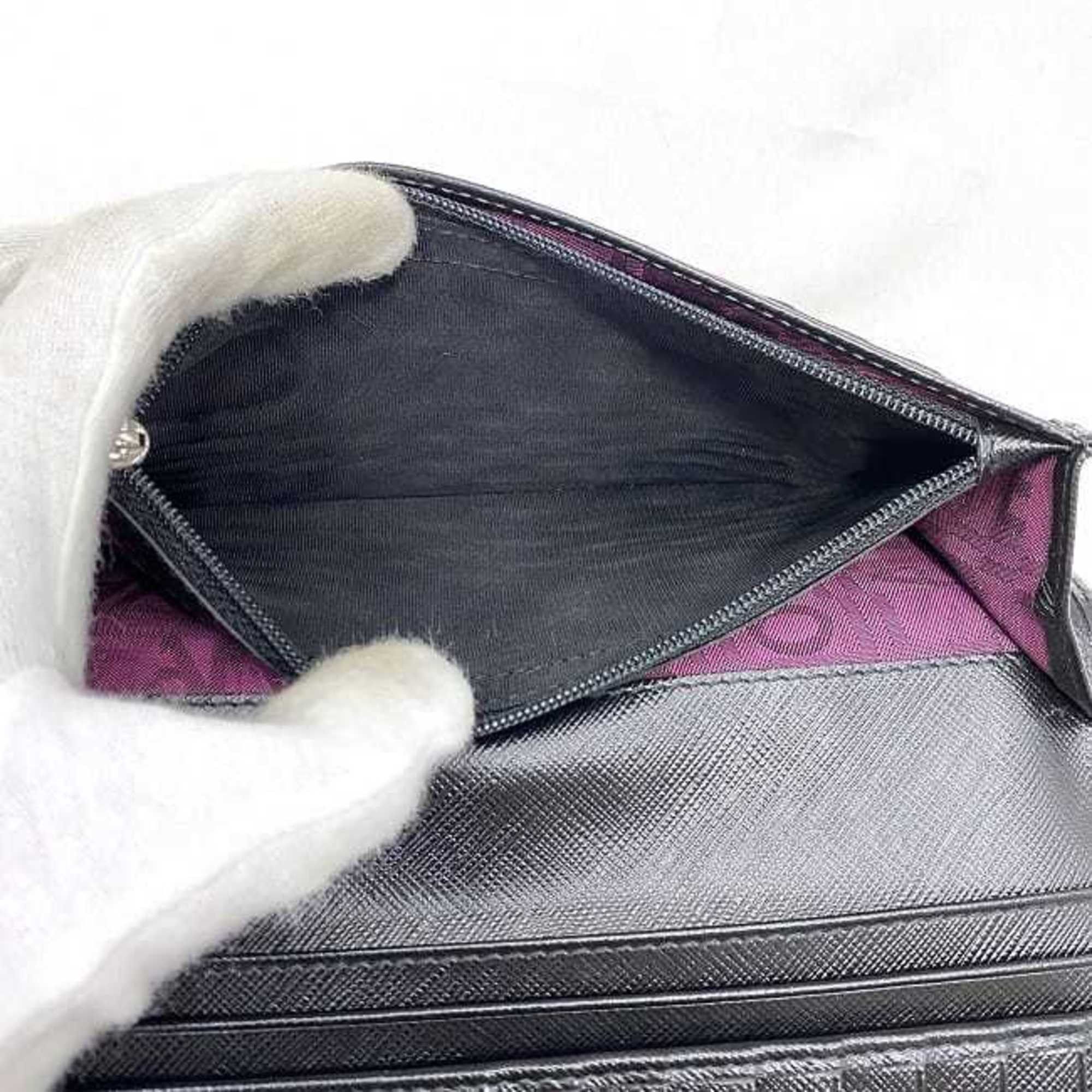 Salvatore Ferragamo Salvatore Ferragamo Tri-fold Long Wallet ec-21012 Black Vara Ribbon Grain Leather IY-22/A366 Clear Women's Size ONE SIZE - 10 Thumbnail