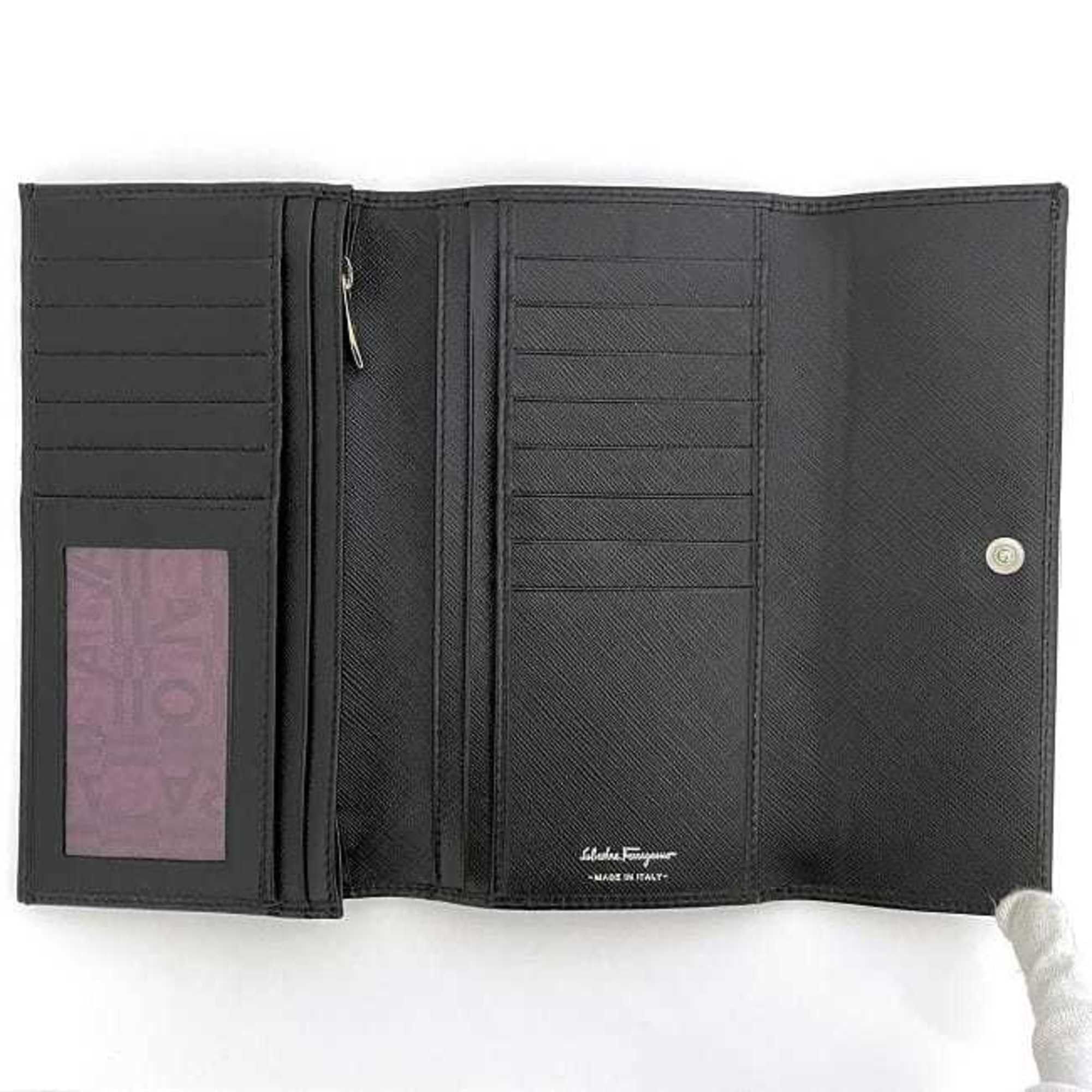 Salvatore Ferragamo Salvatore Ferragamo Tri-fold Long Wallet ec-21012 Black Vara Ribbon Grain Leather IY-22/A366 Clear Women's Size ONE SIZE - 7 Thumbnail