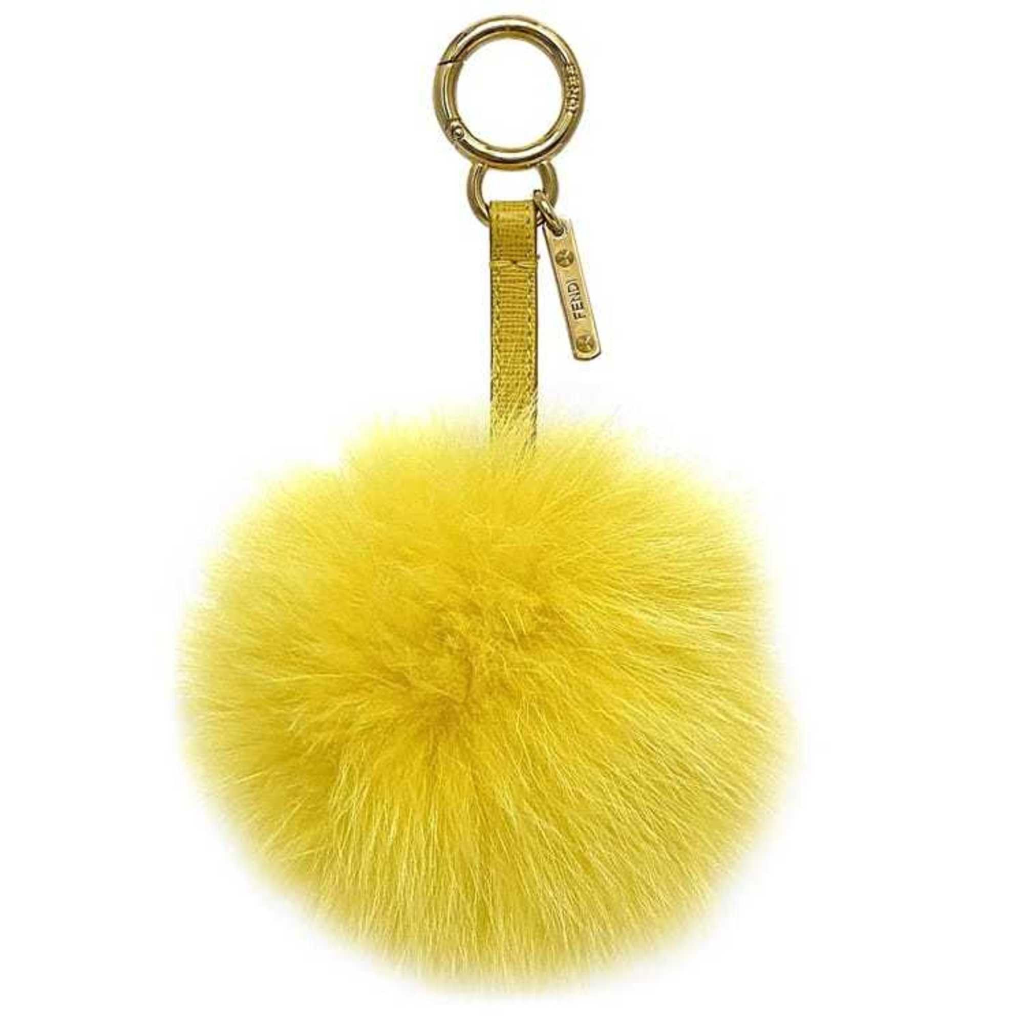 Fendi Fendi Bag Charm ec-20971 Yellow Fur GP FENDI Key Ring Holder Men's Women's Accessories Size ONE SIZE - 2 Thumbnail