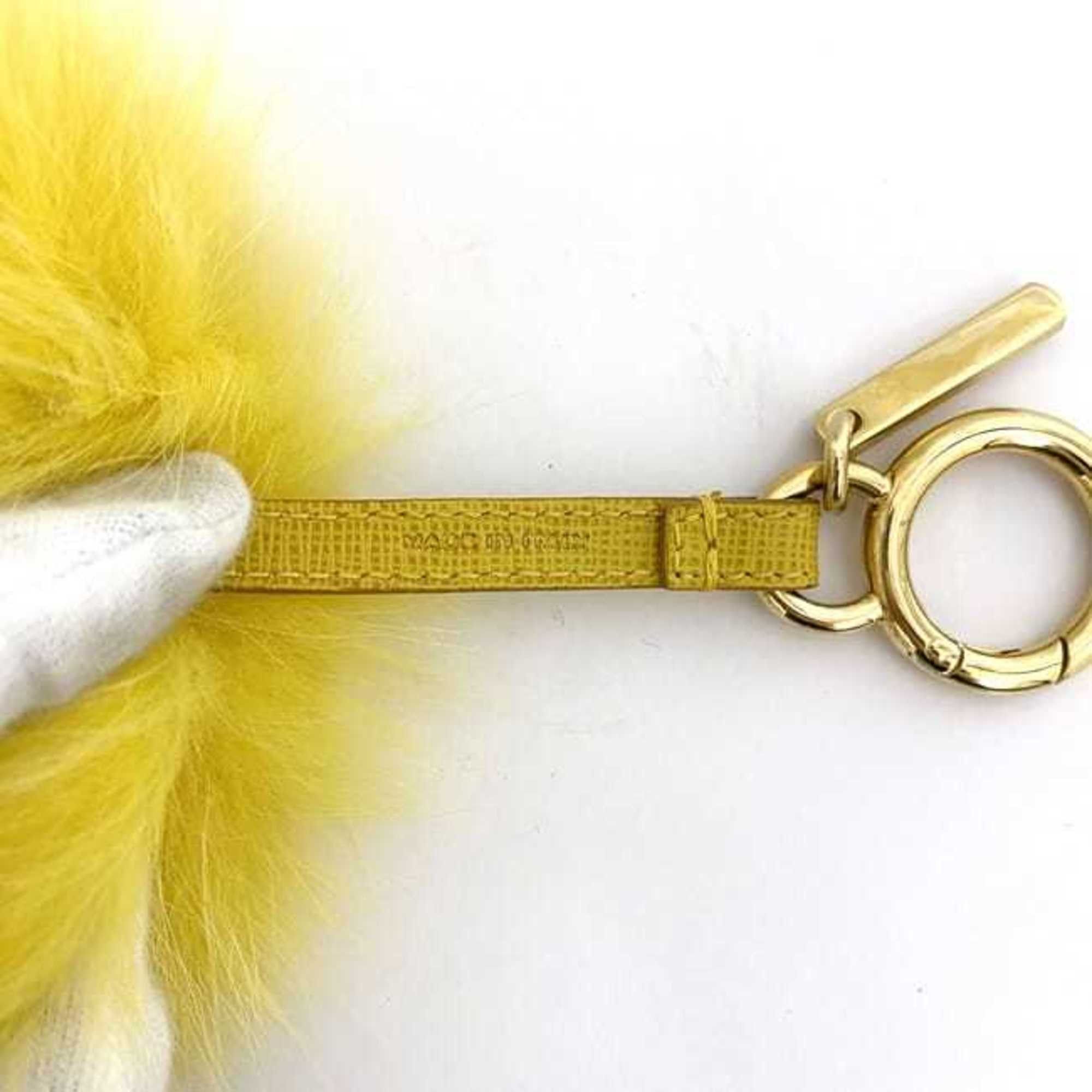 Fendi Fendi Bag Charm ec-20971 Yellow Fur GP FENDI Key Ring Holder Men's Women's Accessories Size ONE SIZE - 7 Thumbnail
