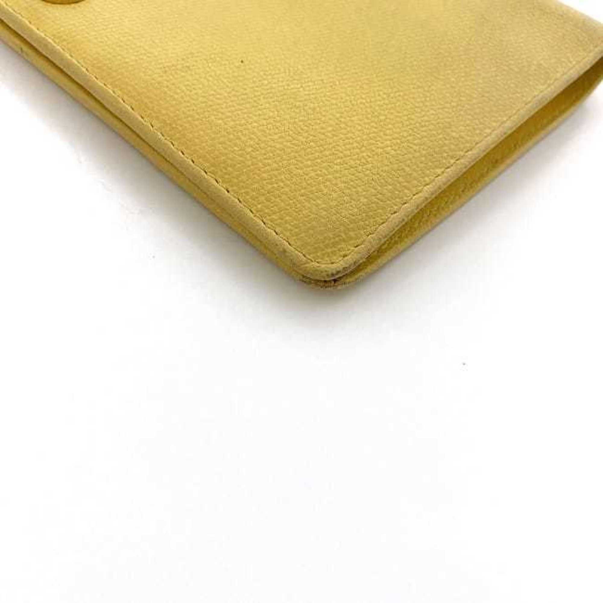 Chanel Chanel Bi-fold Long Wallet ec-21016 Yellow Coco Button A20904 Leather 9th Series CHANEL Mark Boutique Seal Included Women's Size ONE SIZE - 5 Thumbnail