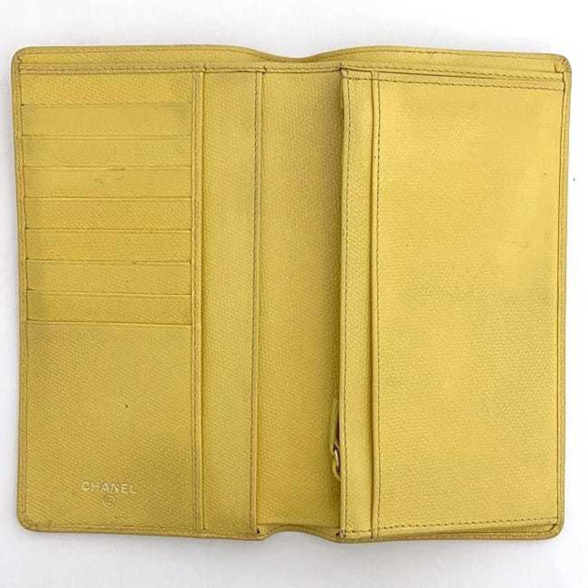 Chanel Chanel Bi-fold Long Wallet ec-21016 Yellow Coco Button A20904 Leather 9th Series CHANEL Mark Boutique Seal Included Women's Size ONE SIZE - 8 Thumbnail
