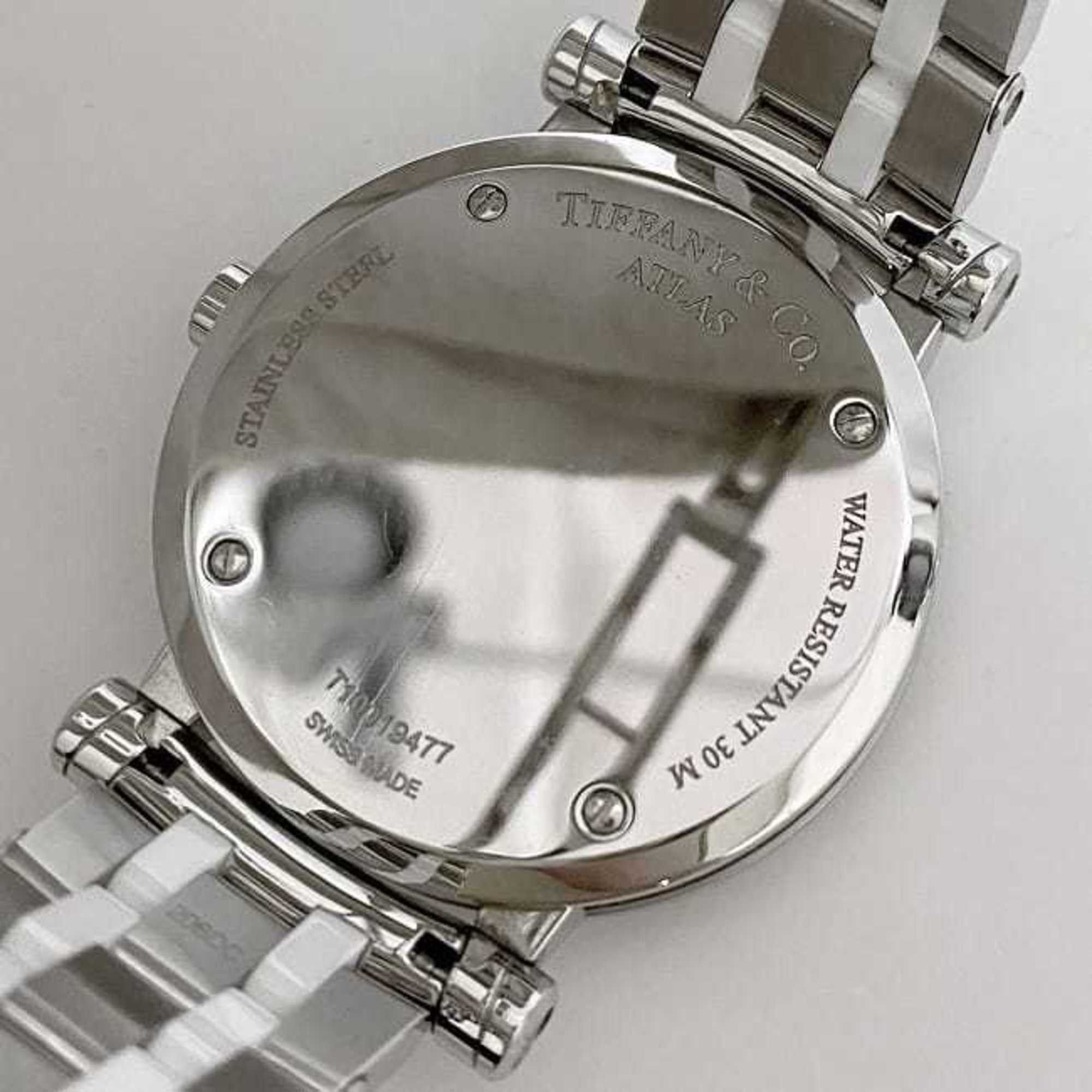 Tiffany & Co. Tiffany Watch Atlas f-21081 White Silver T10019477 36mm Men's SS Ceramic Quartz TIFFANY&Co. Round Heart Dial Battery Operated Operation Confirmed Replaced Roman Numerals Size ONE SIZE - 9 Thumbnail