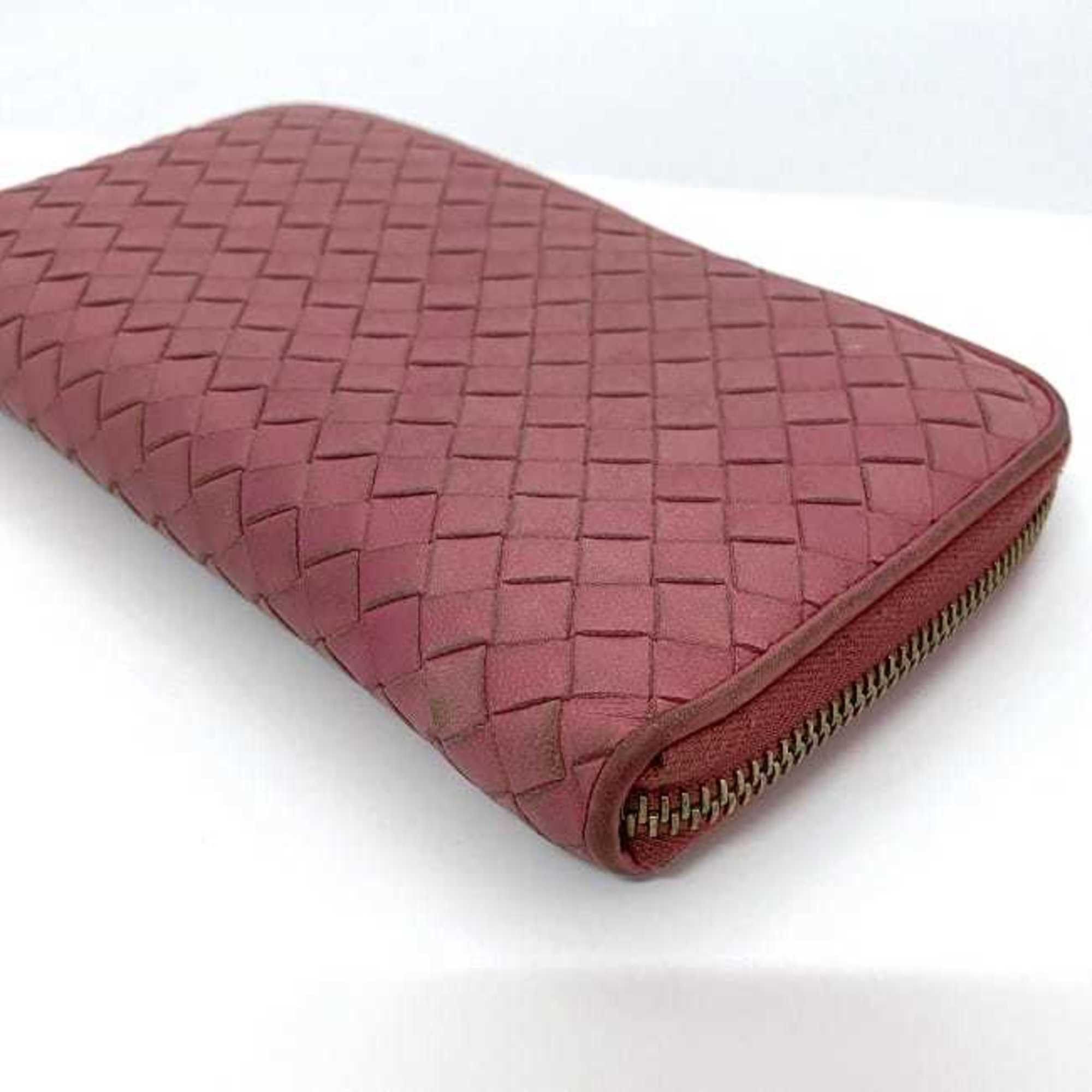 Bottega Veneta Bottega Veneta Round Long Wallet ec-21014 Pink Intrecciato Leather BOTTEGA VENETA Women's Size ONE SIZE - 5 Thumbnail