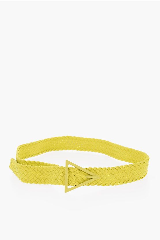 Bottega Veneta Braided-Rubber Triangle Belt in yellow Size ONE SIZE - 2 Thumbnail