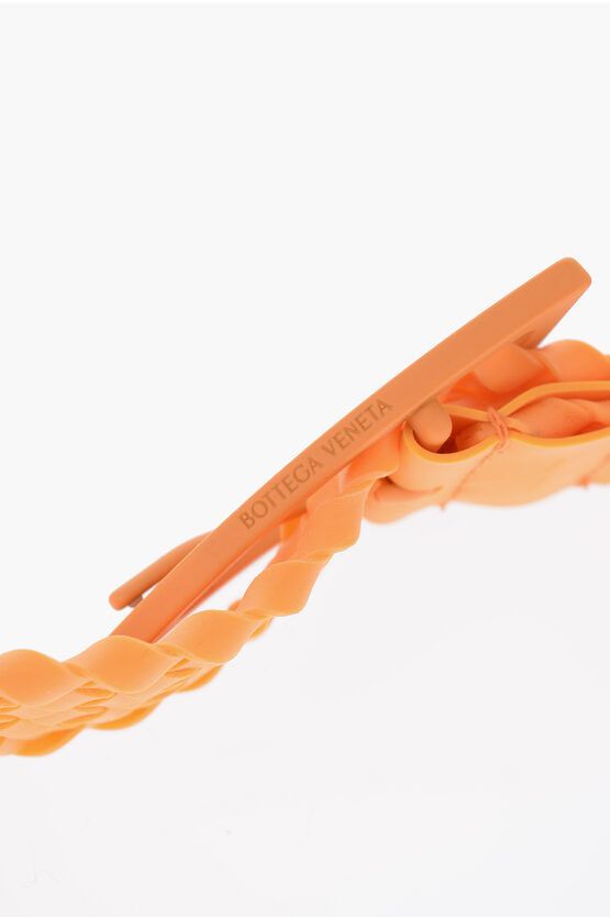 Bottega Veneta Braided-Rubber Triangle Belt in orange Size ONE SIZE - 3 Thumbnail