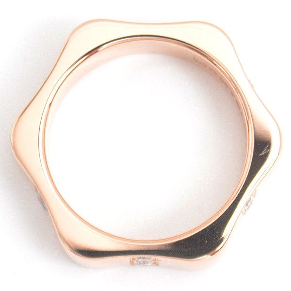 Montblanc Montblanc Montblanc 750PG Diamond Ring 4810 Collection White Star Motif Metal Ring 71860 in Great Condition Size ONE SIZE - 2 Thumbnail