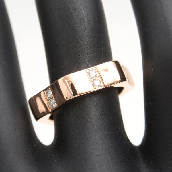 Montblanc Montblanc Montblanc 750PG Diamond Ring 4810 Collection White Star Motif Metal Ring 71860 in Great Condition Size ONE SIZE - 7 Thumbnail