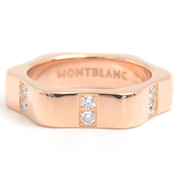 Montblanc Montblanc Montblanc 750PG Diamond Ring 4810 Collection White Star Motif Metal Ring 71860 in Great Condition Size ONE SIZE - 3 Thumbnail