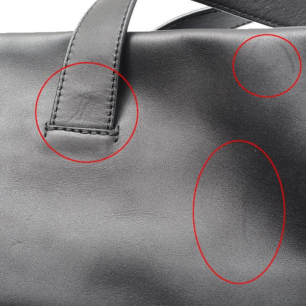 Loewe Loewe Loewe Leather Logo Tote Bag Black Leather Tote Bag 72996 in Great Condition Size ONE SIZE - 5 Thumbnail