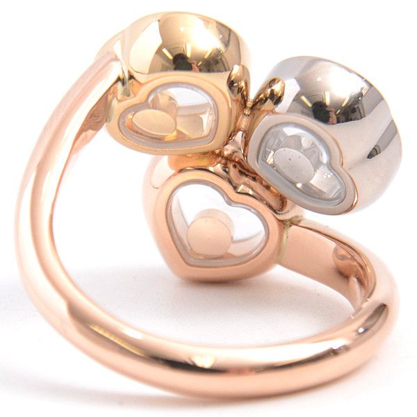 Chopard Chopard Chopard Happy Curve 3P Moving Diamond Ring 750YG×WG×PG Metal Ring 61216 in Great Condition Size ONE SIZE - 3 Thumbnail