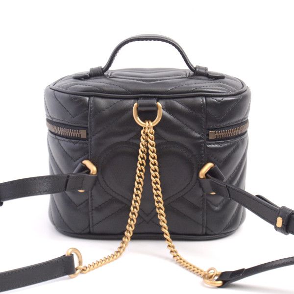 Gucci Gucci Gucci Leather Quilted Mini Backpack GG Marmont 598594 Leather Backpack 598594 in Great Condition Size ONE SIZE - 2 Thumbnail
