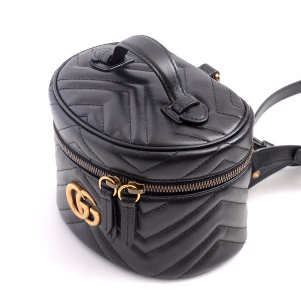 Gucci Gucci Gucci Leather Quilted Mini Backpack GG Marmont 598594 Leather Backpack 598594 in Great Condition Size ONE SIZE - 3 Thumbnail