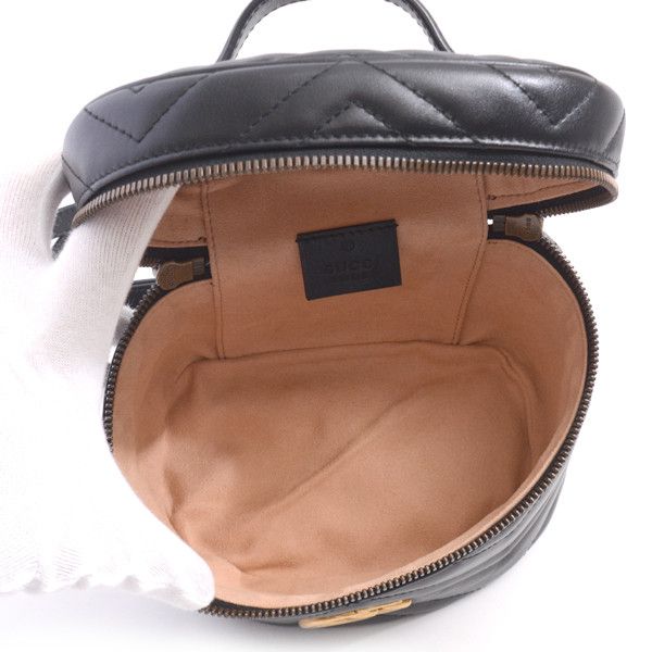 Gucci Gucci Gucci Leather Quilted Mini Backpack GG Marmont 598594 Leather Backpack 598594 in Great Condition Size ONE SIZE - 5 Thumbnail
