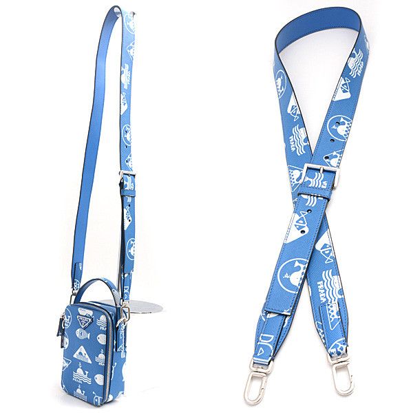 Prada Prada Prada Saffiano Leather 2WAY Crossbody Bag Marine Print Handbag 2VH067 Leather Handbag 2VH067 in Great Condition Size ONE SIZE - 3 Thumbnail