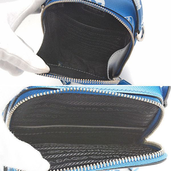 Prada Prada Prada Saffiano Leather 2WAY Crossbody Bag Marine Print Handbag 2VH067 Leather Handbag 2VH067 in Great Condition Size ONE SIZE - 4 Thumbnail